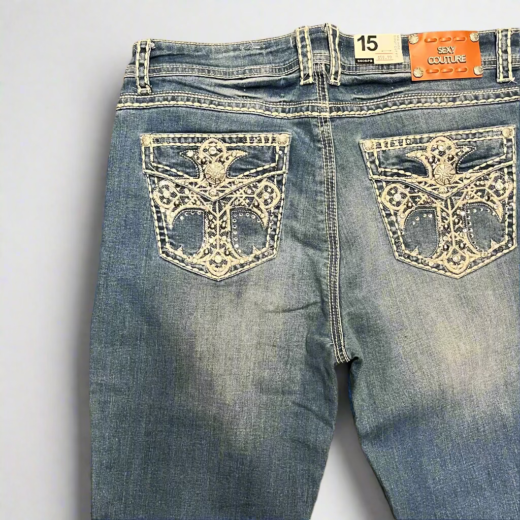 Mid Rise Boot Cut Jeans