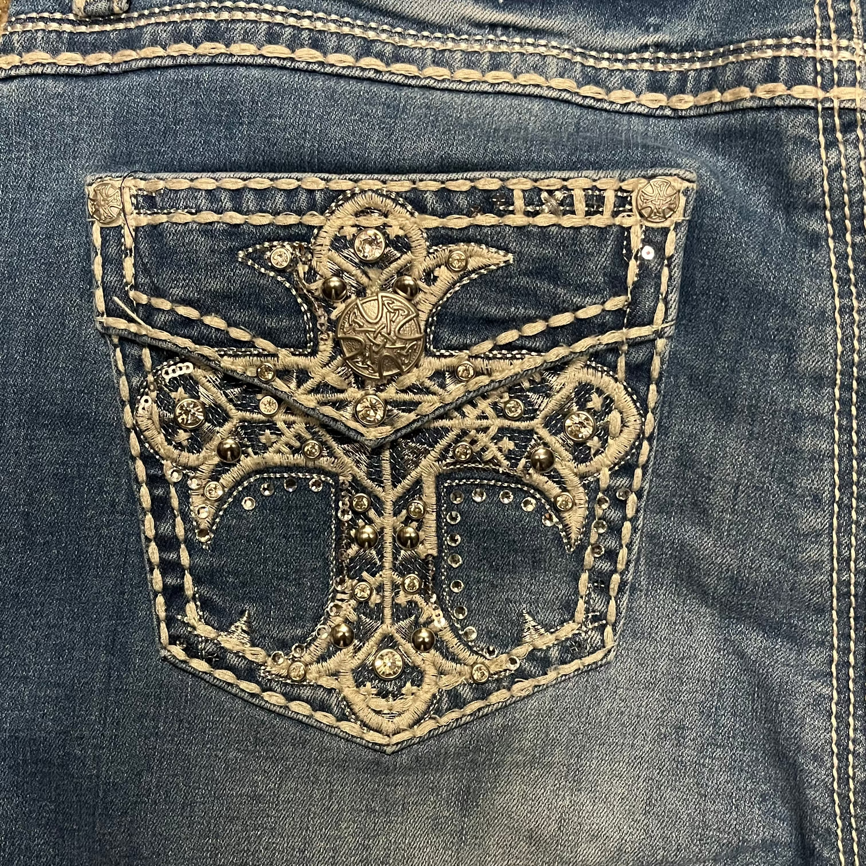 Mid Rise Boot Cut Jeans