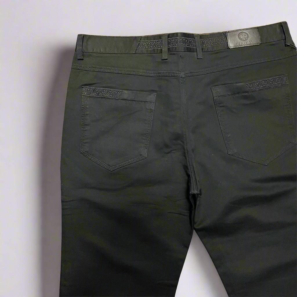 Embroided Black Jeans