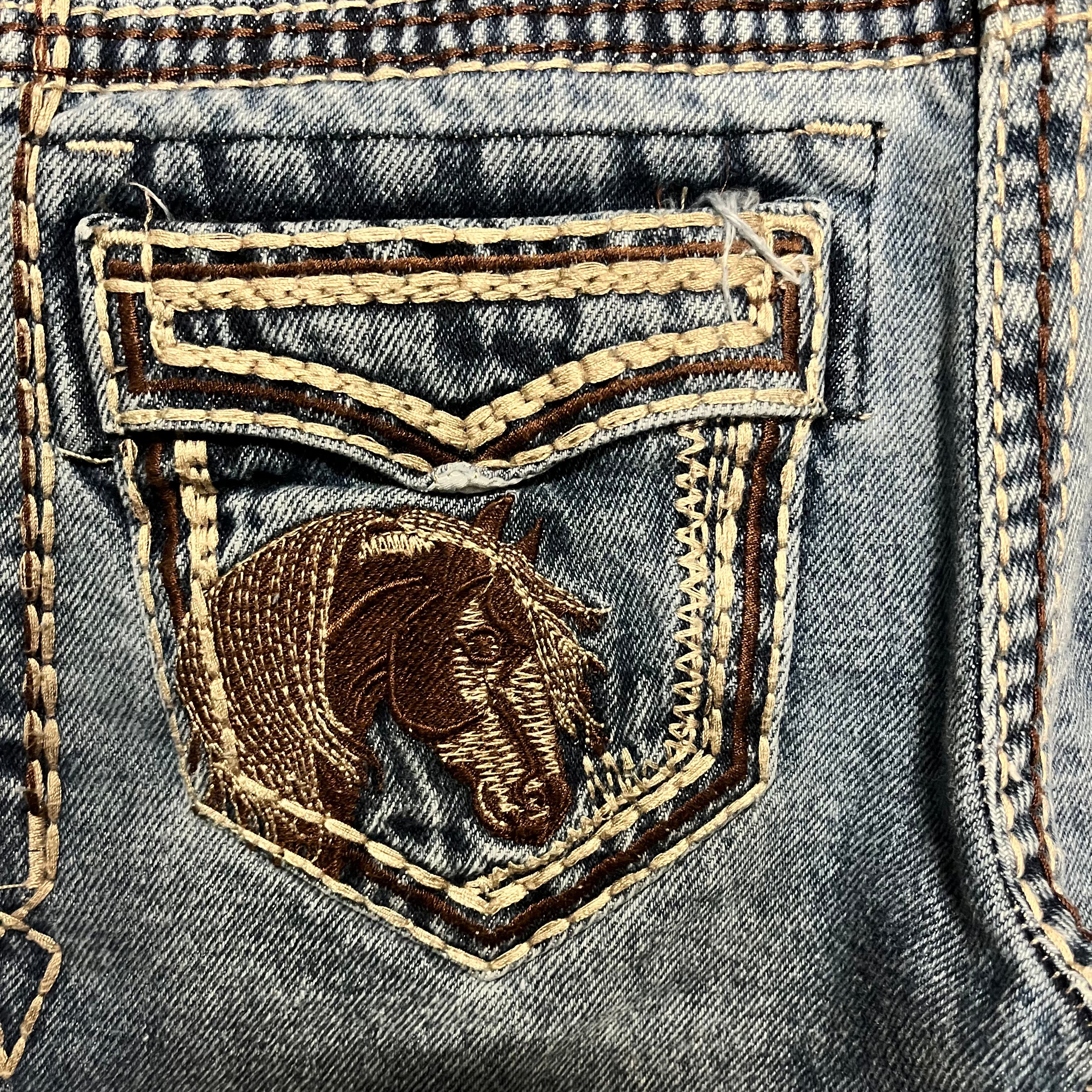 Horse Pocket Stitch Jeans