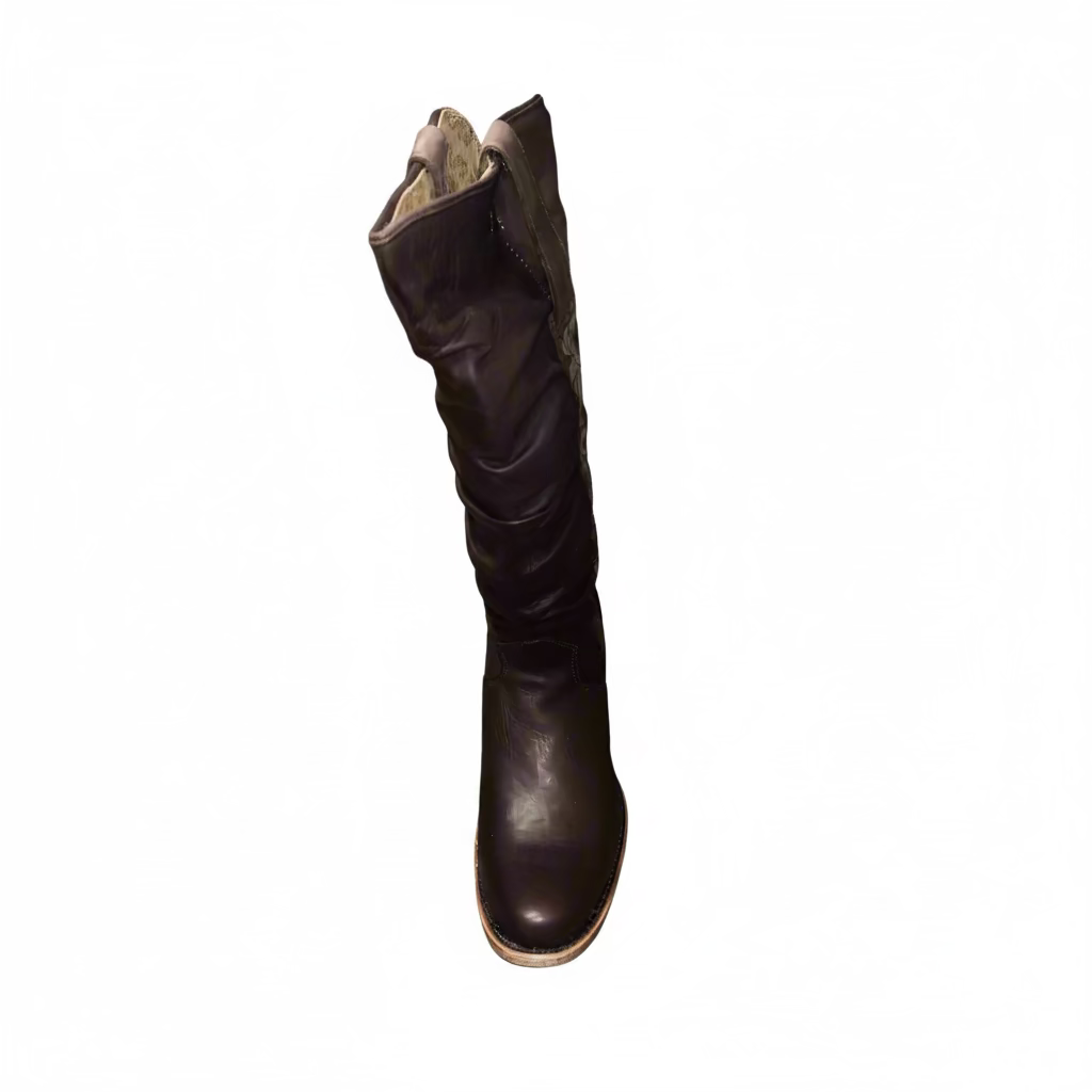 Front profile of Cuadra Becerro Milan Chocolate Boot with tall shaft