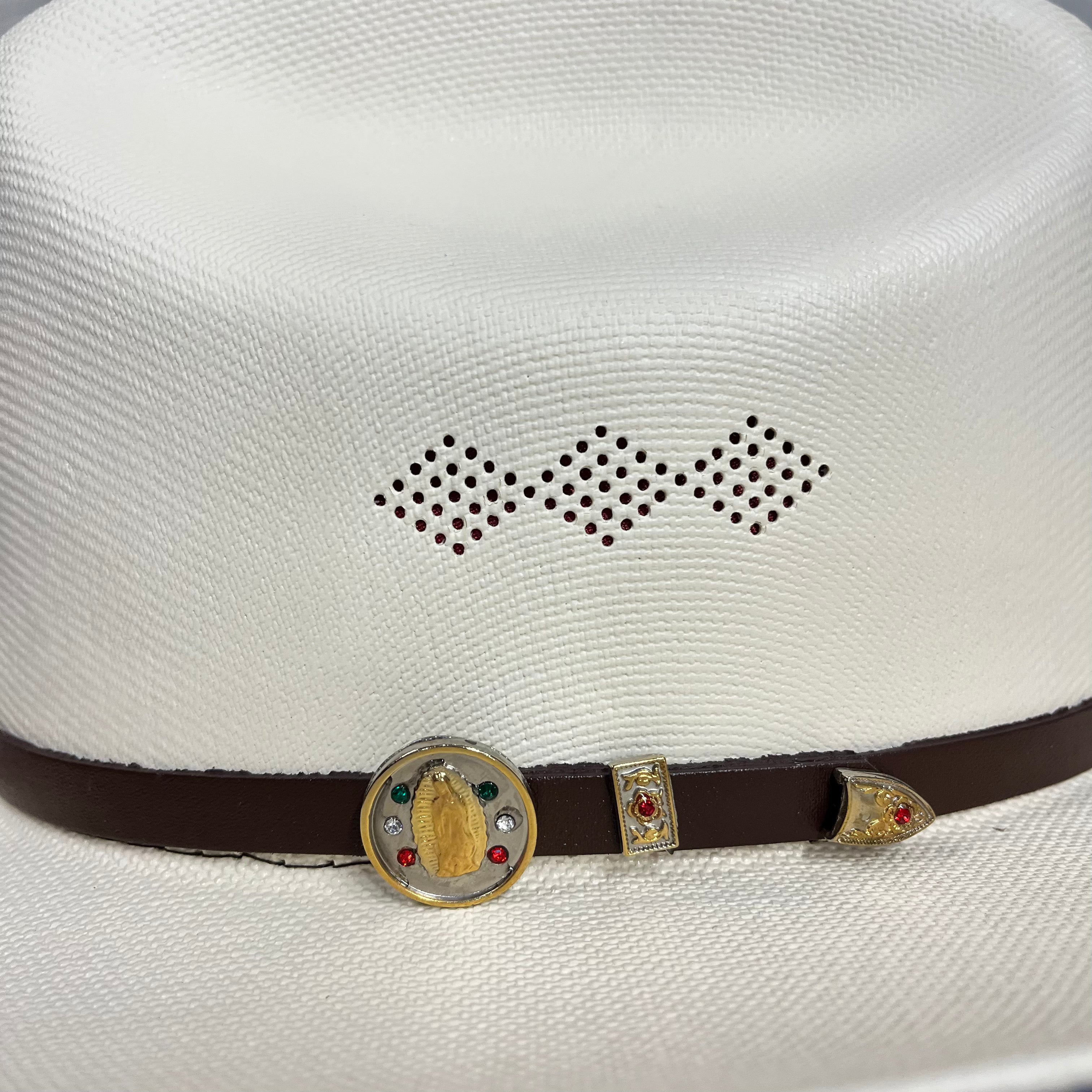 1000X Virgen Maria Brown Hat Band
