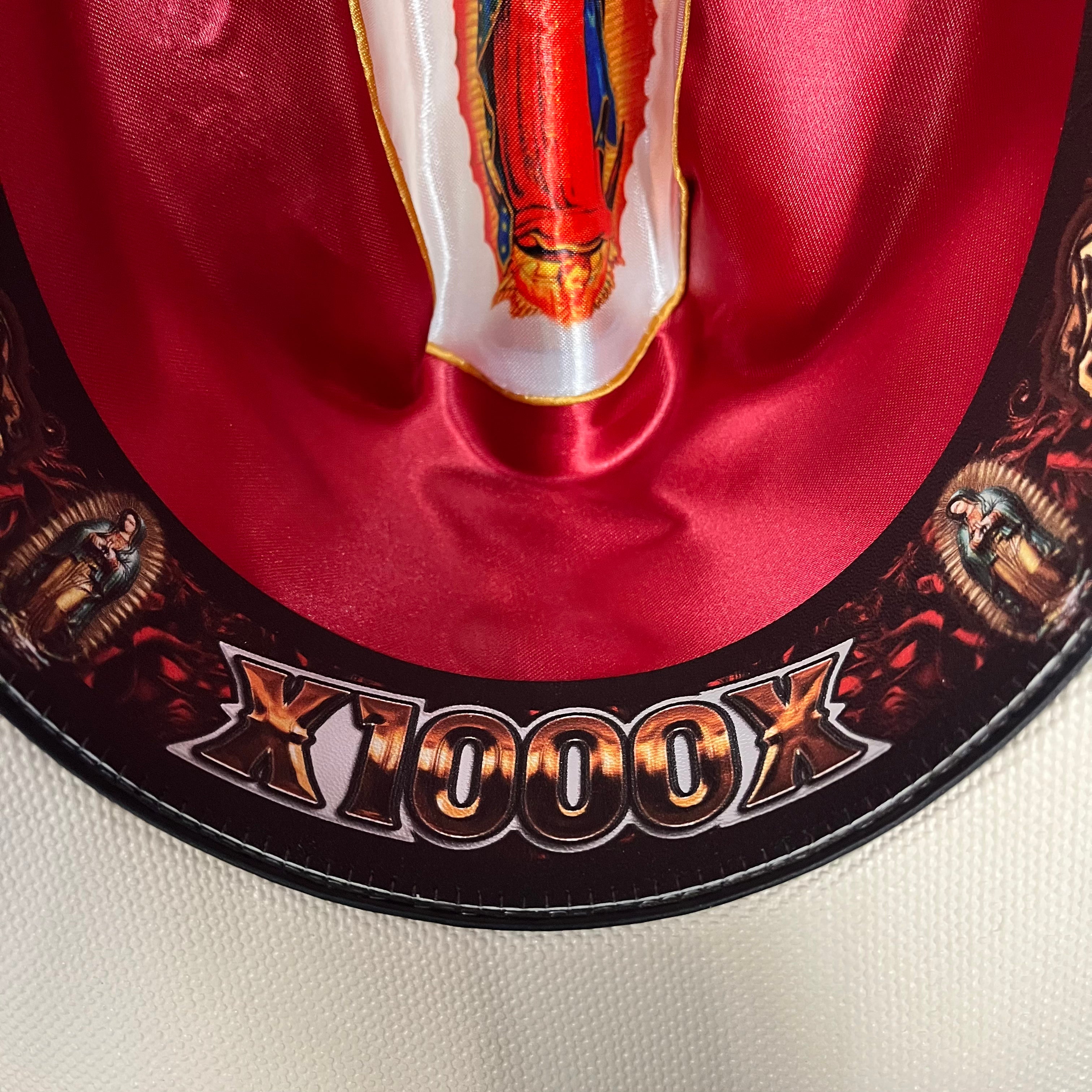 1000X Virgen Maria Brown Hat Band