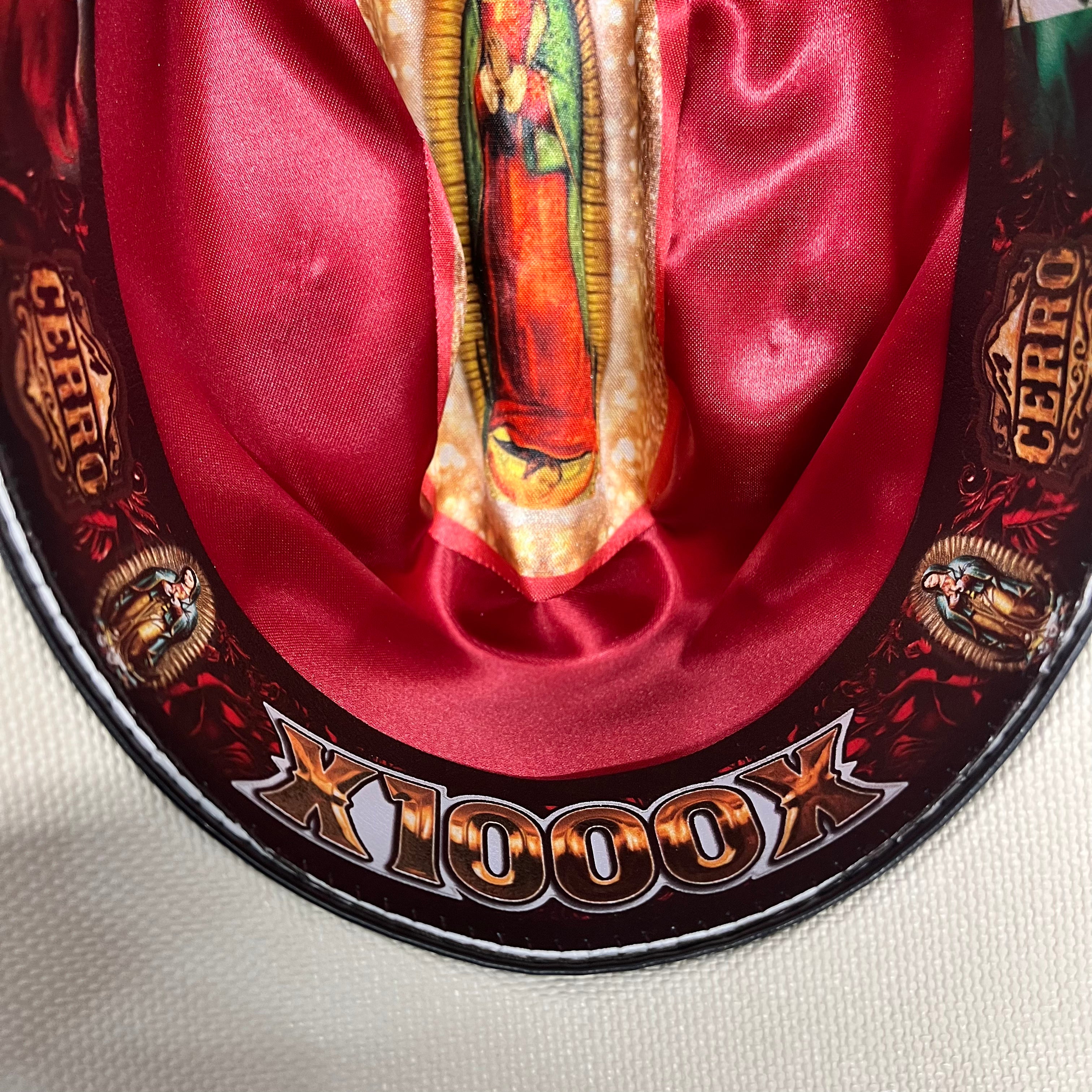 1000X Virgen Maria White Hat Band