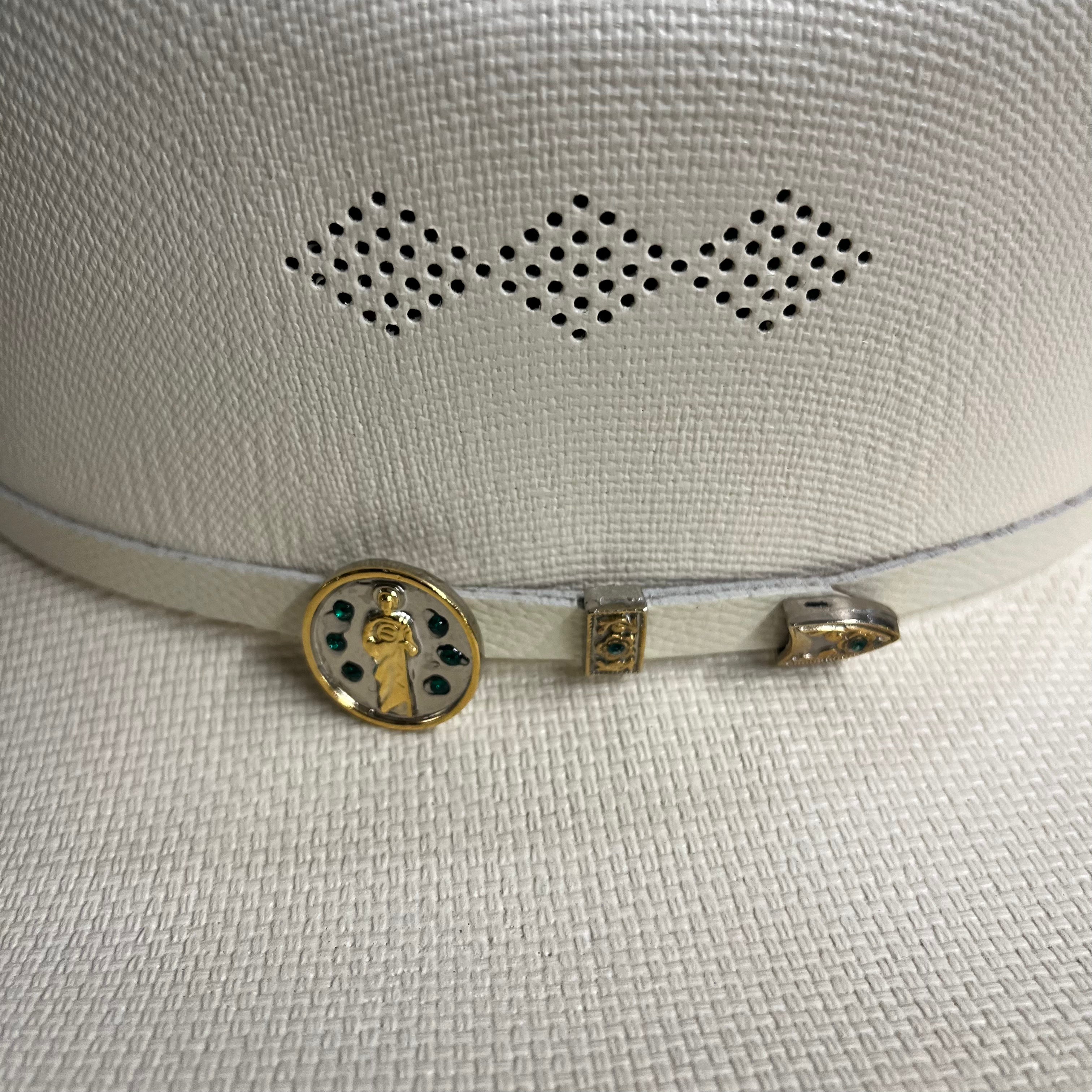 1000X San Judas White Hat Band