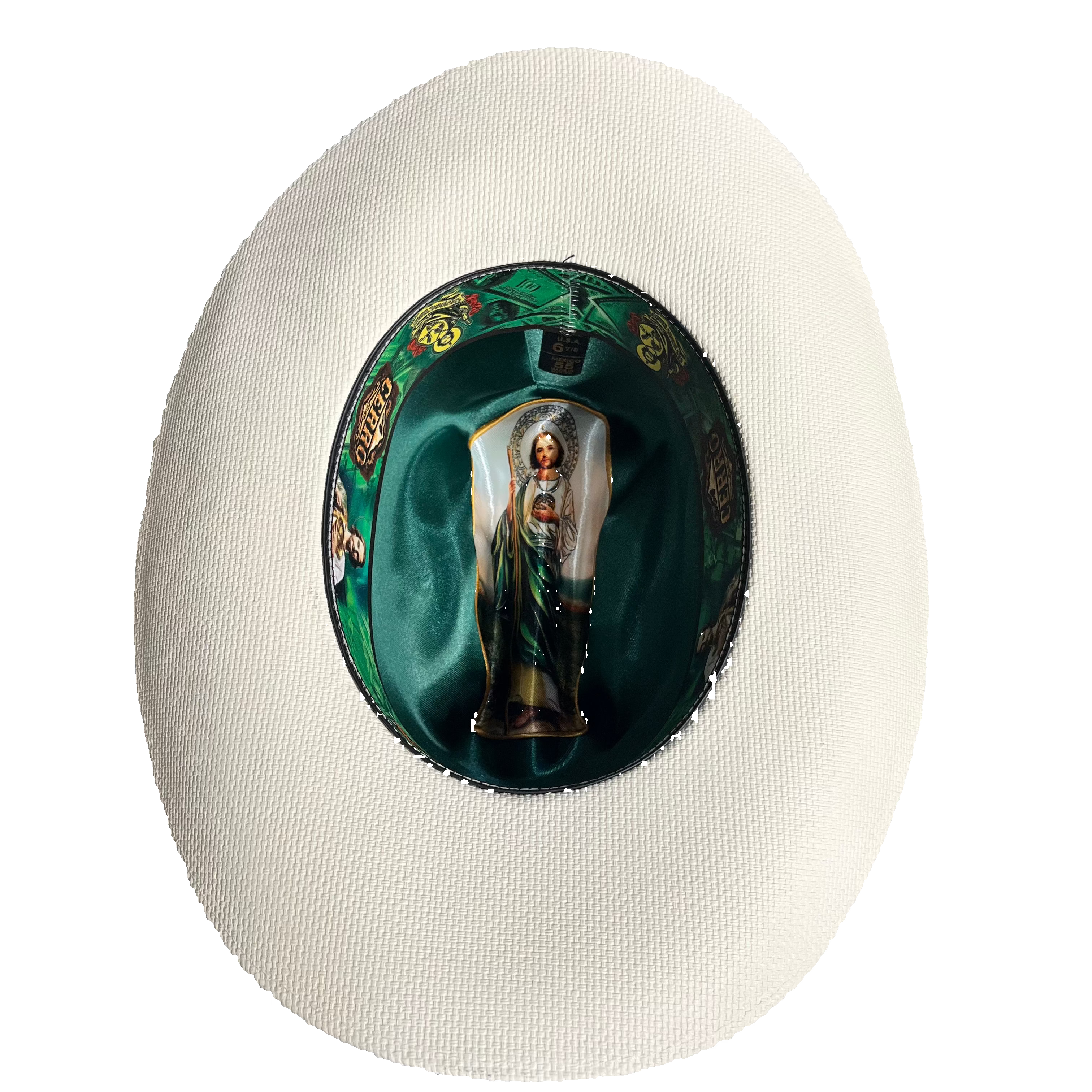 1000X San Judas White Hat Band