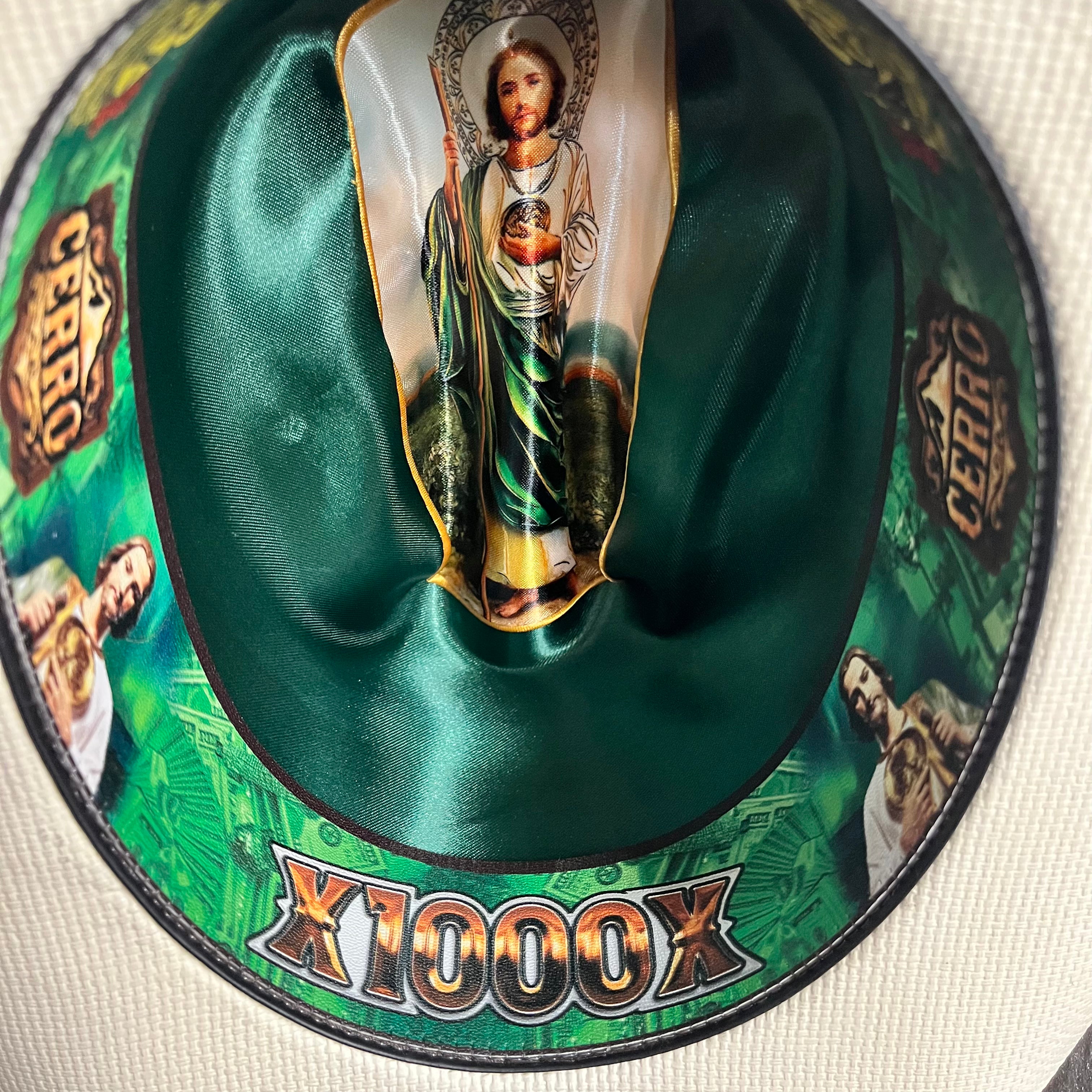 1000X San Judas White Hat Band