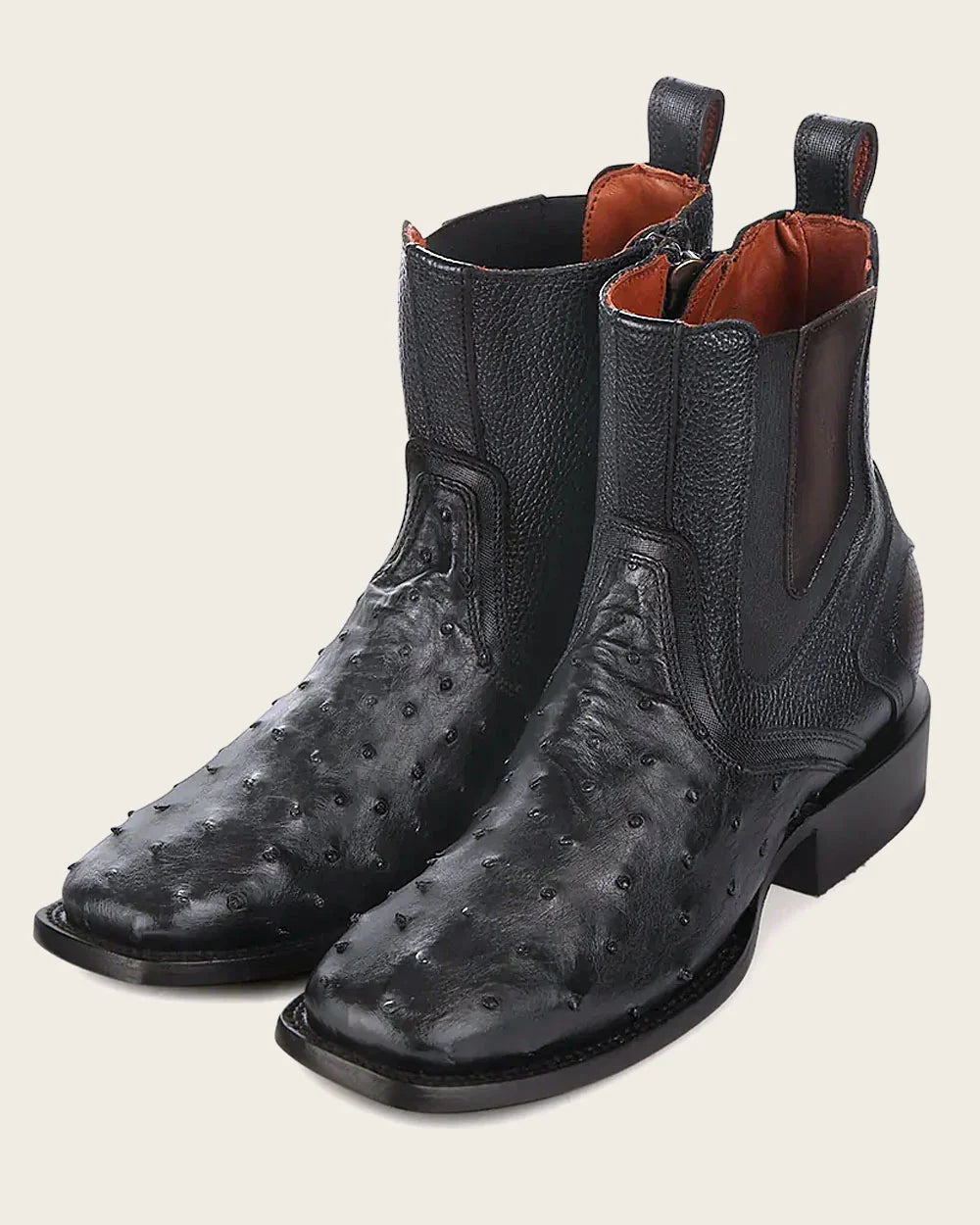 Urban Black Ostrich Boot