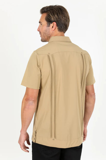 Men's Modern Khaki GUAYABERA Shirt