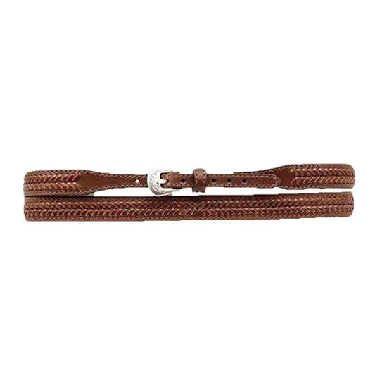 Genuine Leather Laced Hat band - Brown