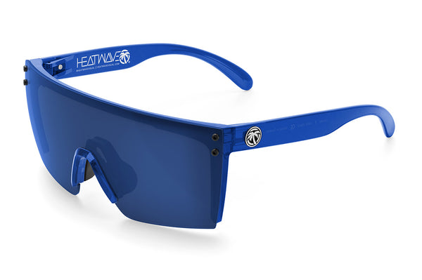 LAZER FACE SUNGLASSES: NEON BLUE Z87