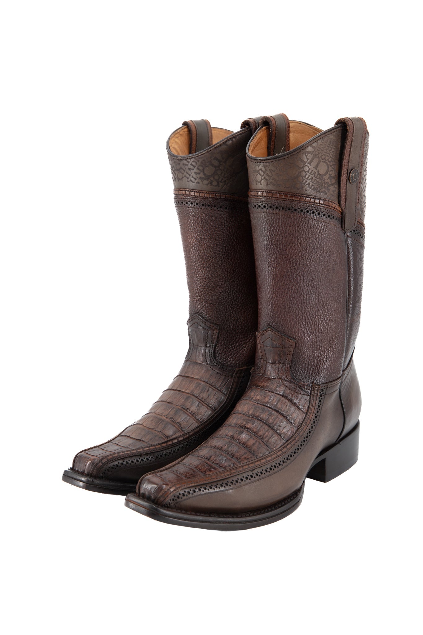 MN Arauco Chocolate Caiman Laser Narrow Square Toe