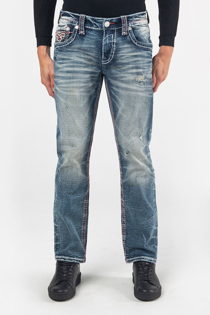 Rock Revival Men's WATERFALL J201 STRAIGHT JEAN