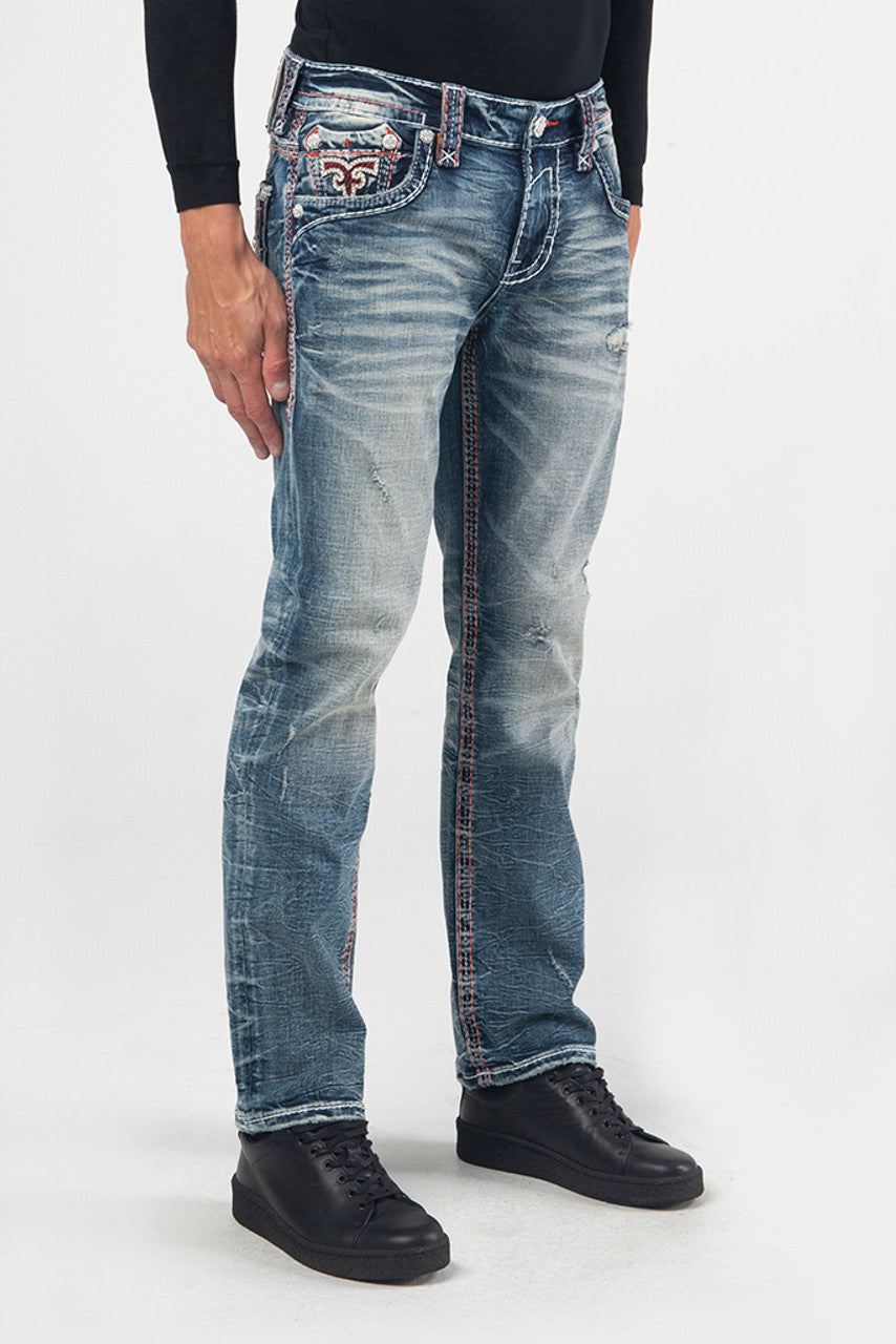 Rock Revival Men's WATERFALL J201 STRAIGHT JEAN