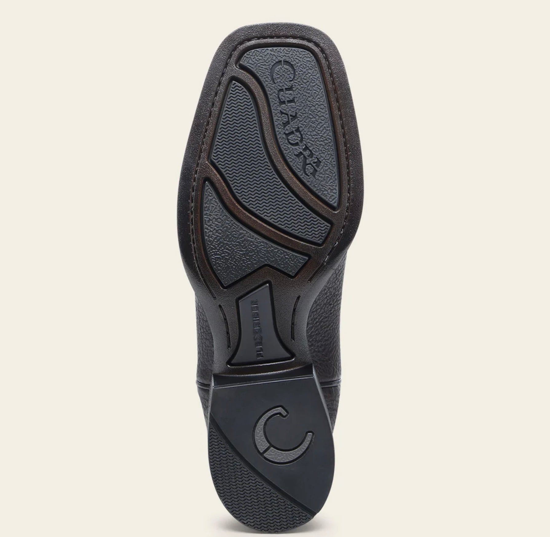 Bota de punta cuadrada con bordado de bisonte americano