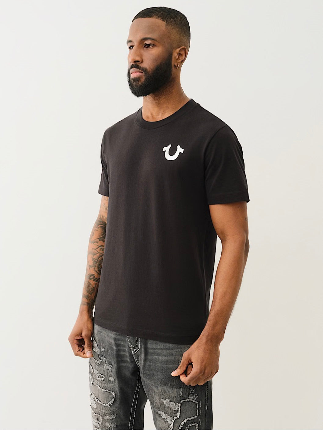 Camiseta de herradura diagonal