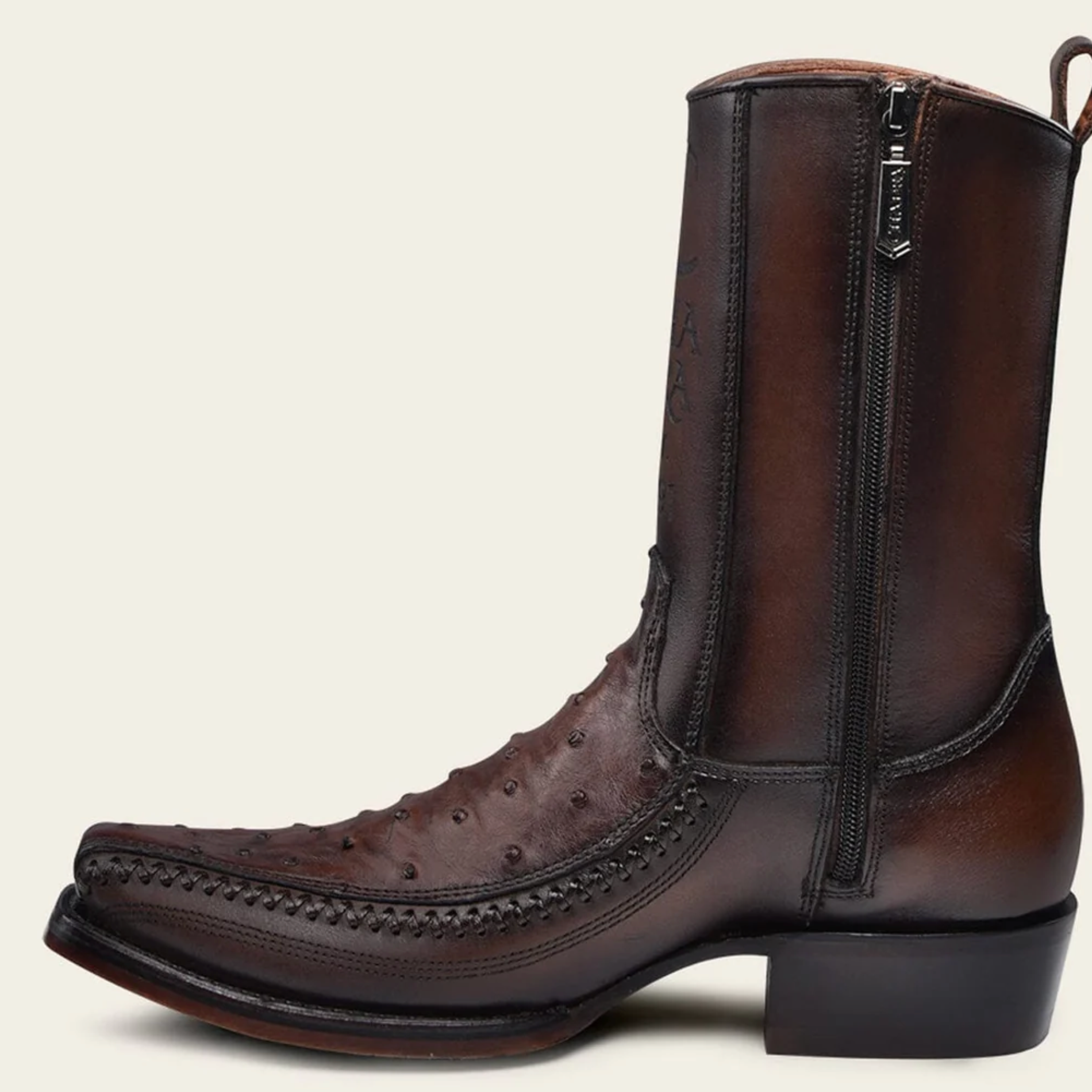 Genuine Ostrich Leather Casual Boot