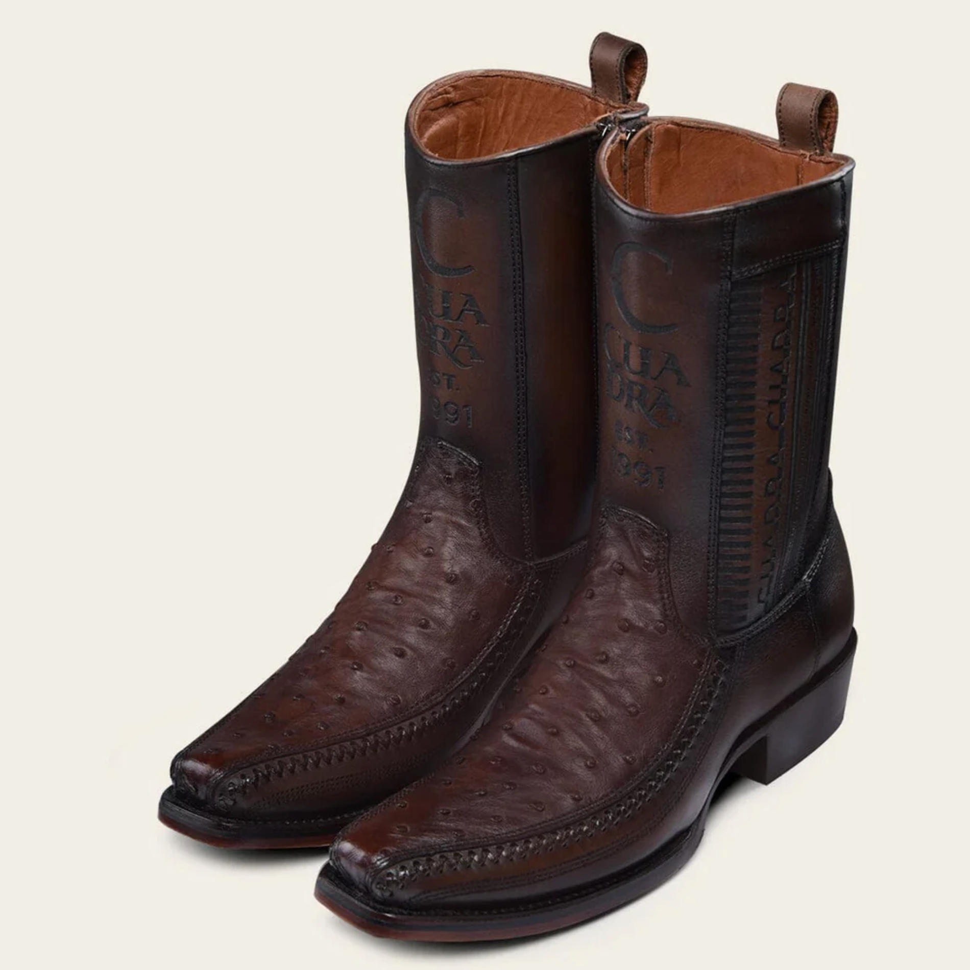 Genuine Ostrich Leather Casual Boot