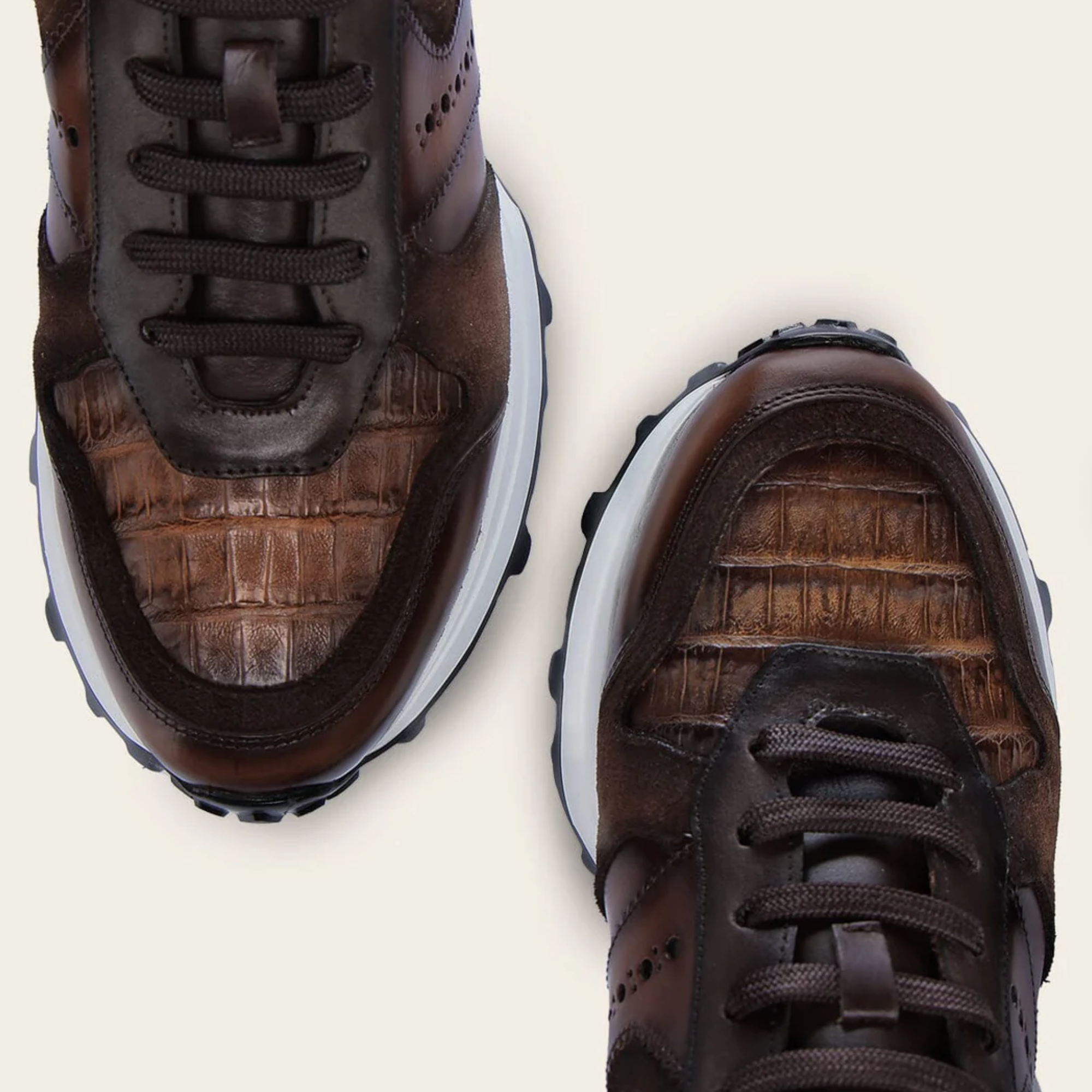 Genuine Cayman Leather Sneakers