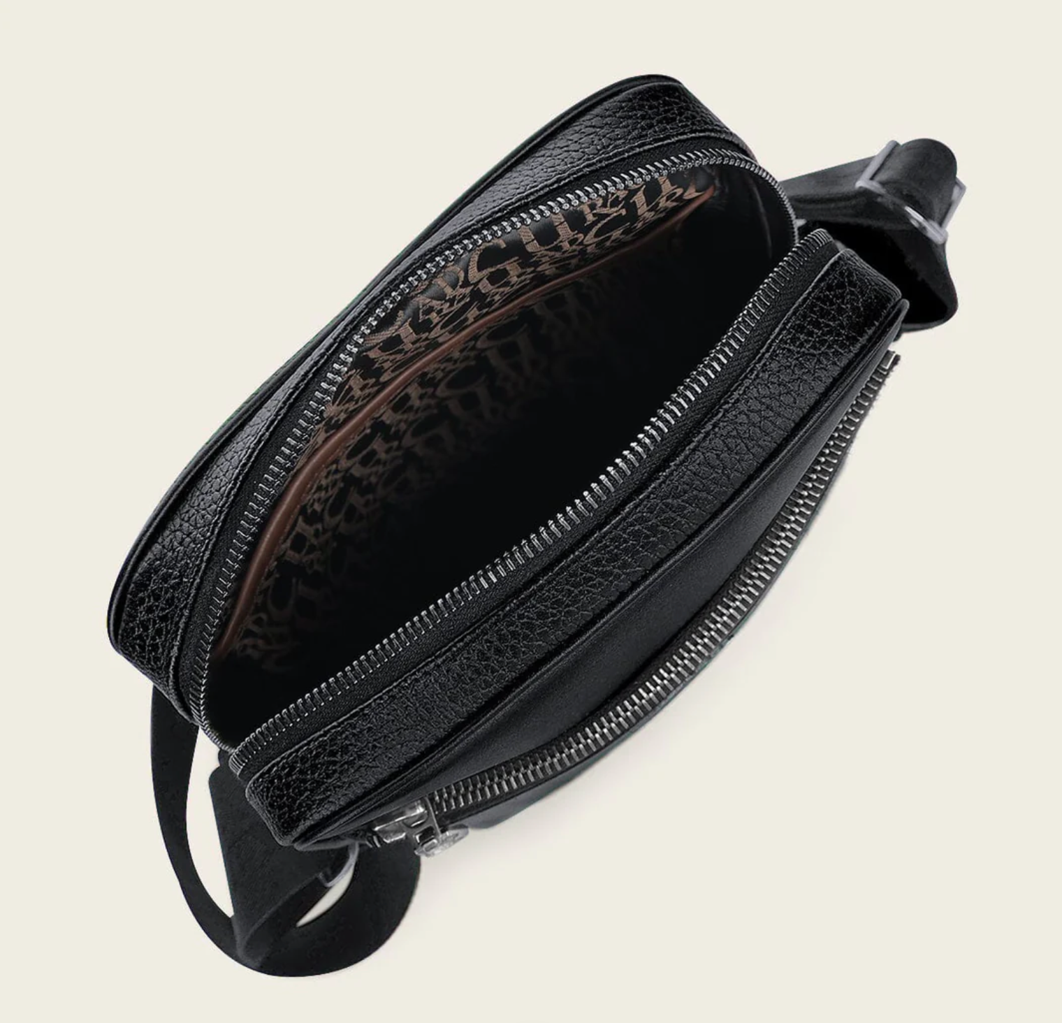 Men's Black Stingray Zipper Bag