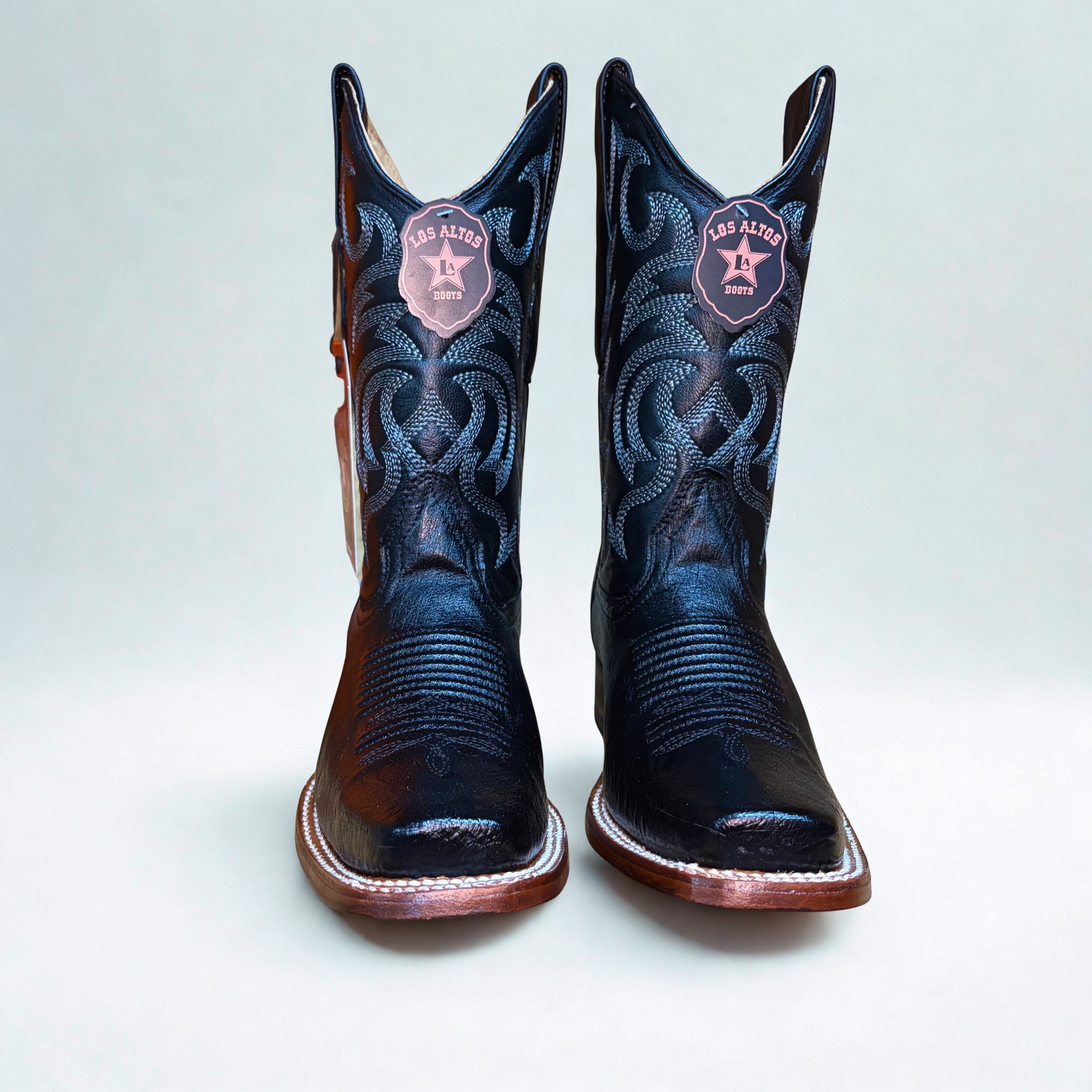 Smooth Ostrich Black Rodeo Square Toe Boot