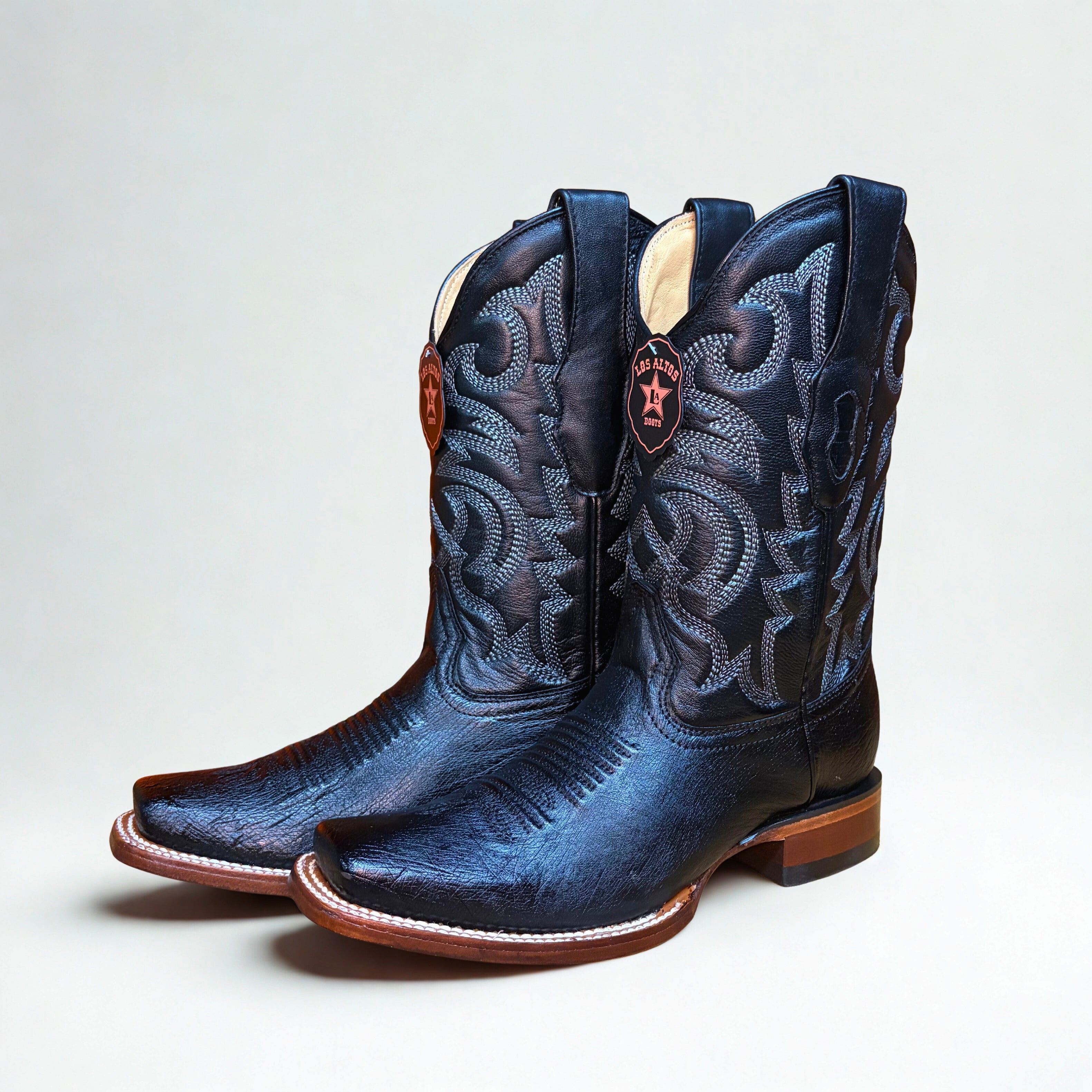 Smooth Ostrich Black Rodeo Square Toe Boot