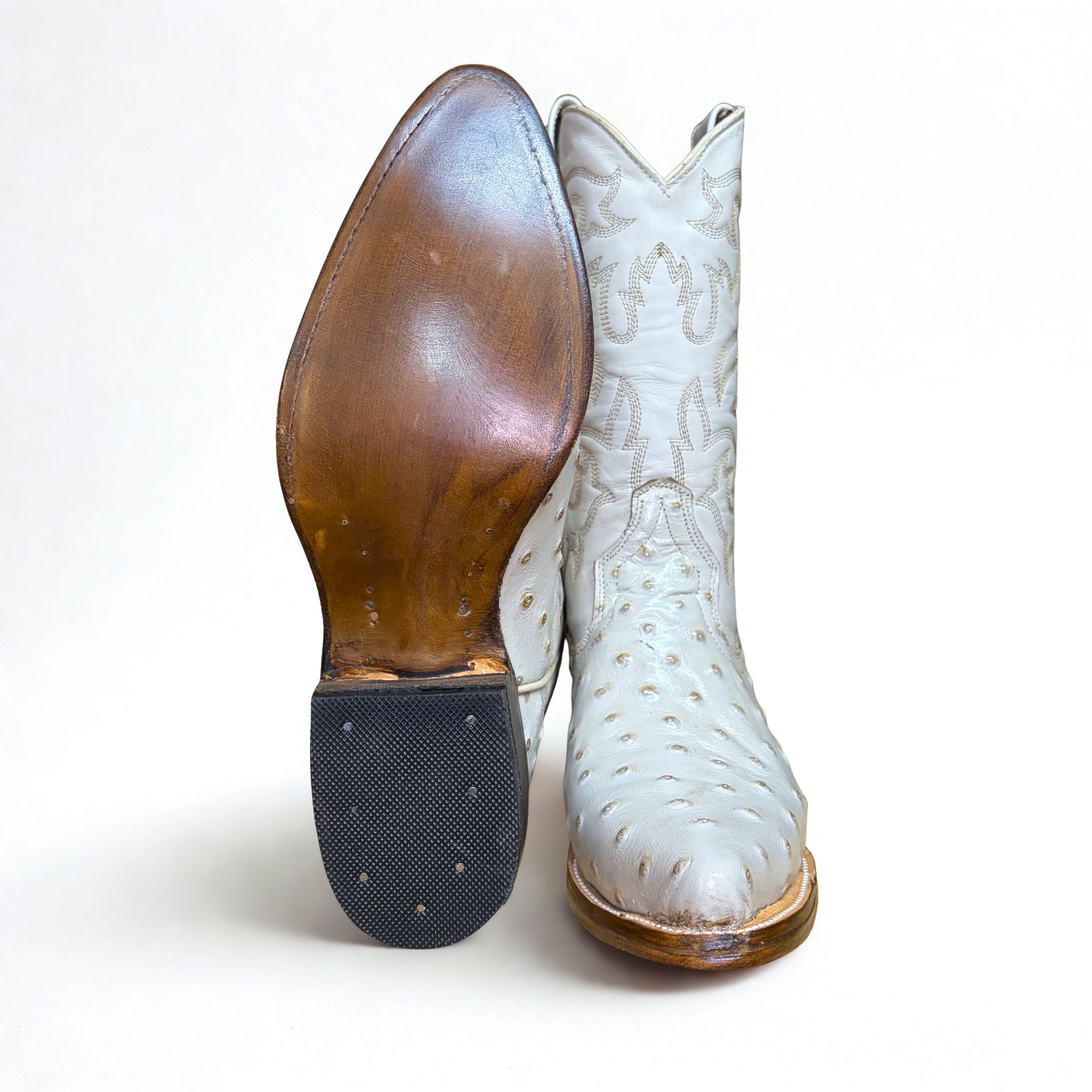 Arius Hueso Imitacion Avestruz Texas Boot