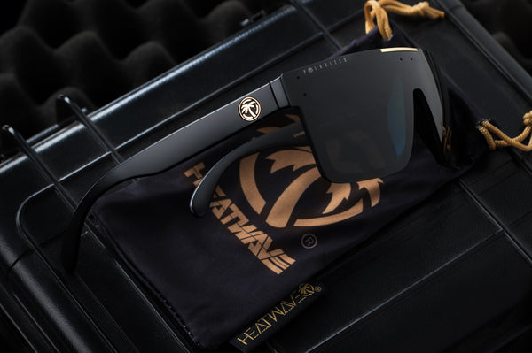 Quatro Sunglasses: Black/Gold Polarized