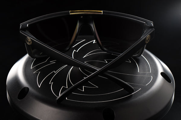 Quatro Sunglasses: Black/Gold Polarized
