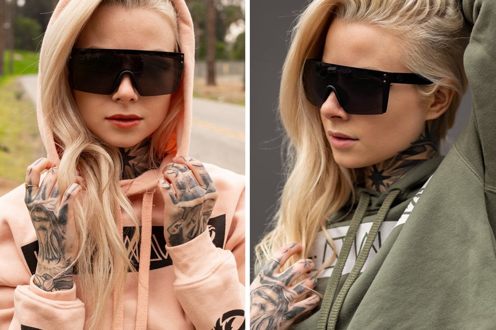 Lazer Face Sunglasses: Black Z87