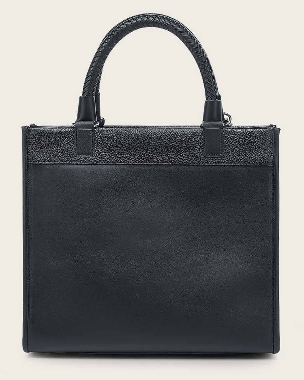 Bolso de mano con asa superior y monograma