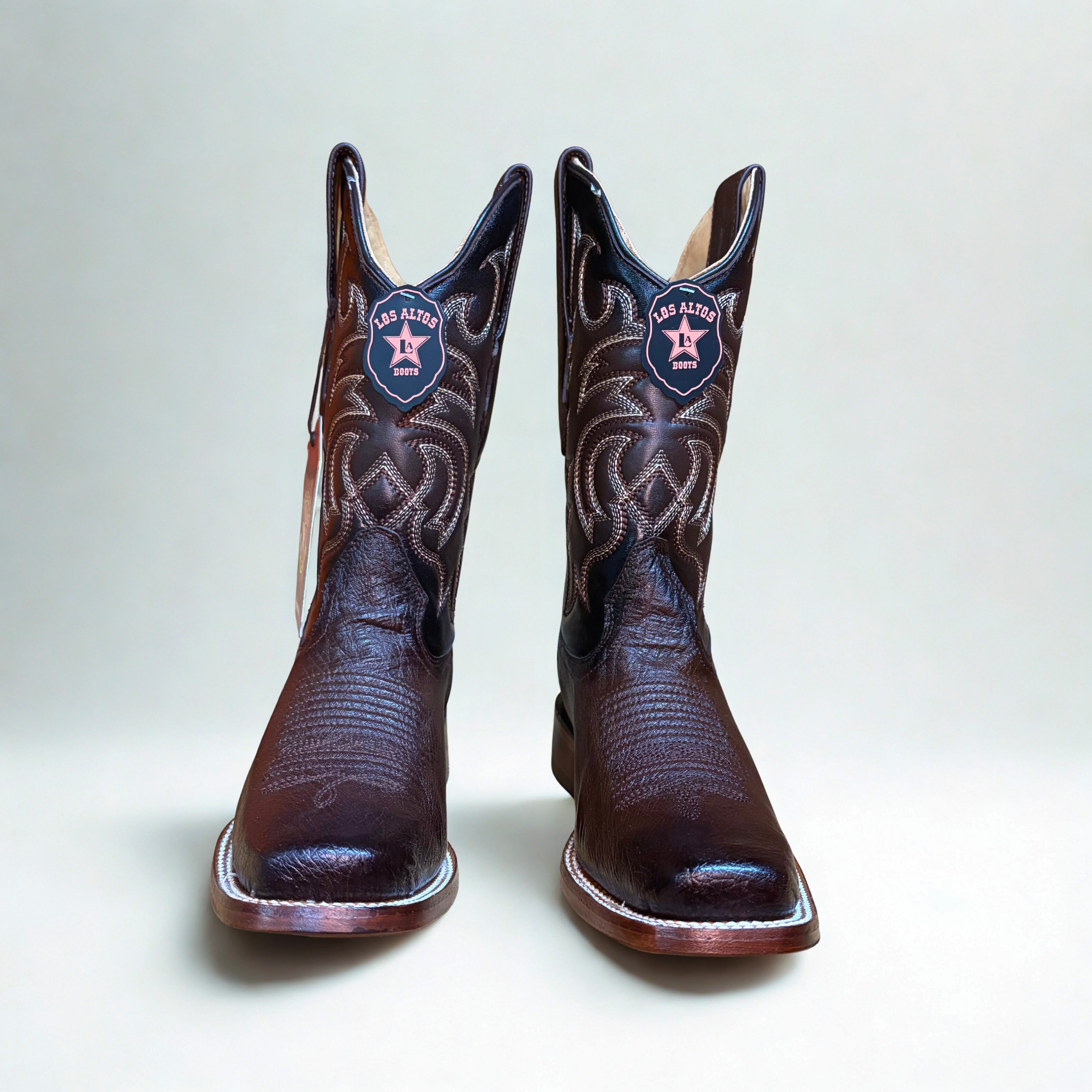 Smooth Ostrich Faded Brown Rodeo Square Toe Boot