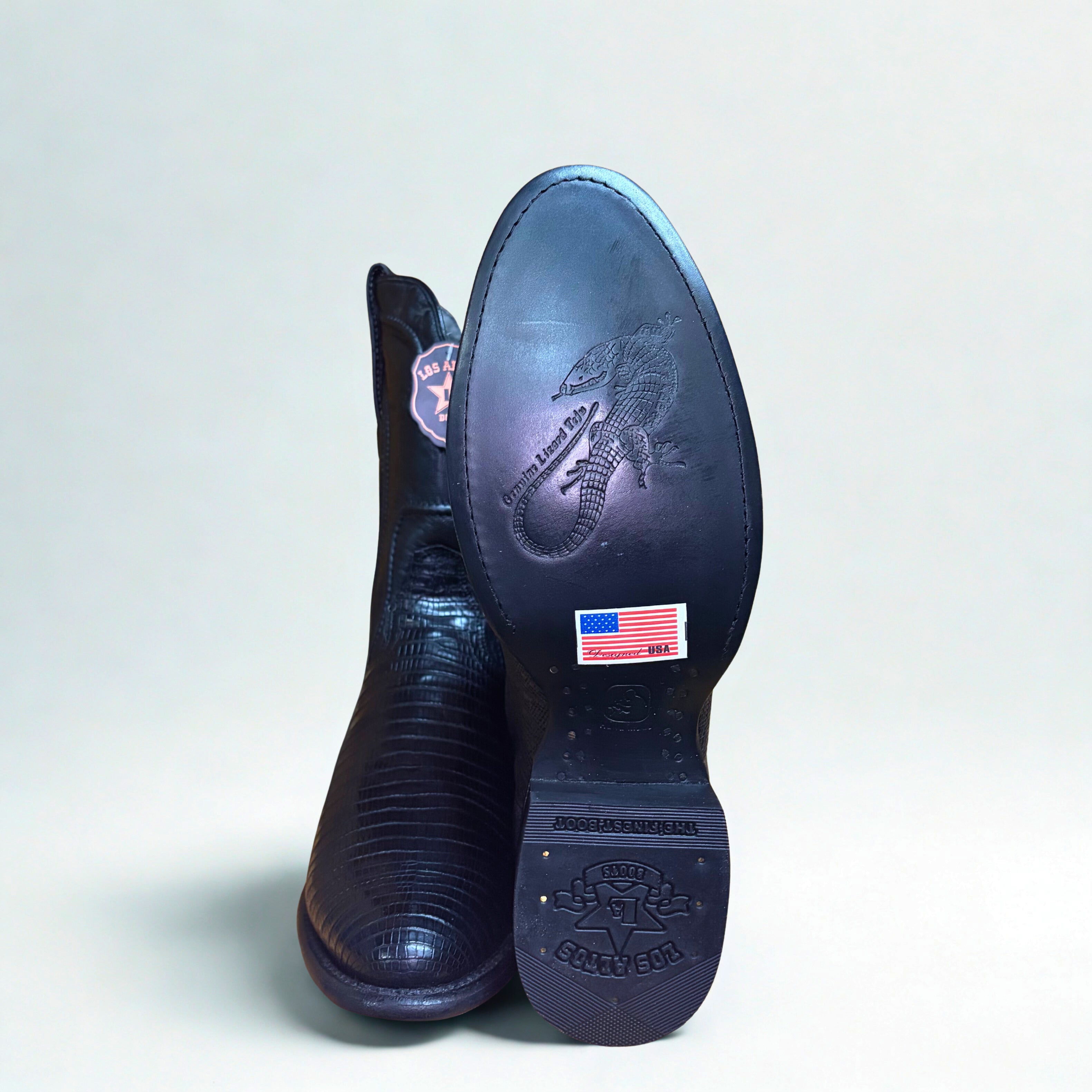 Lizard Teju Black Roper Boot