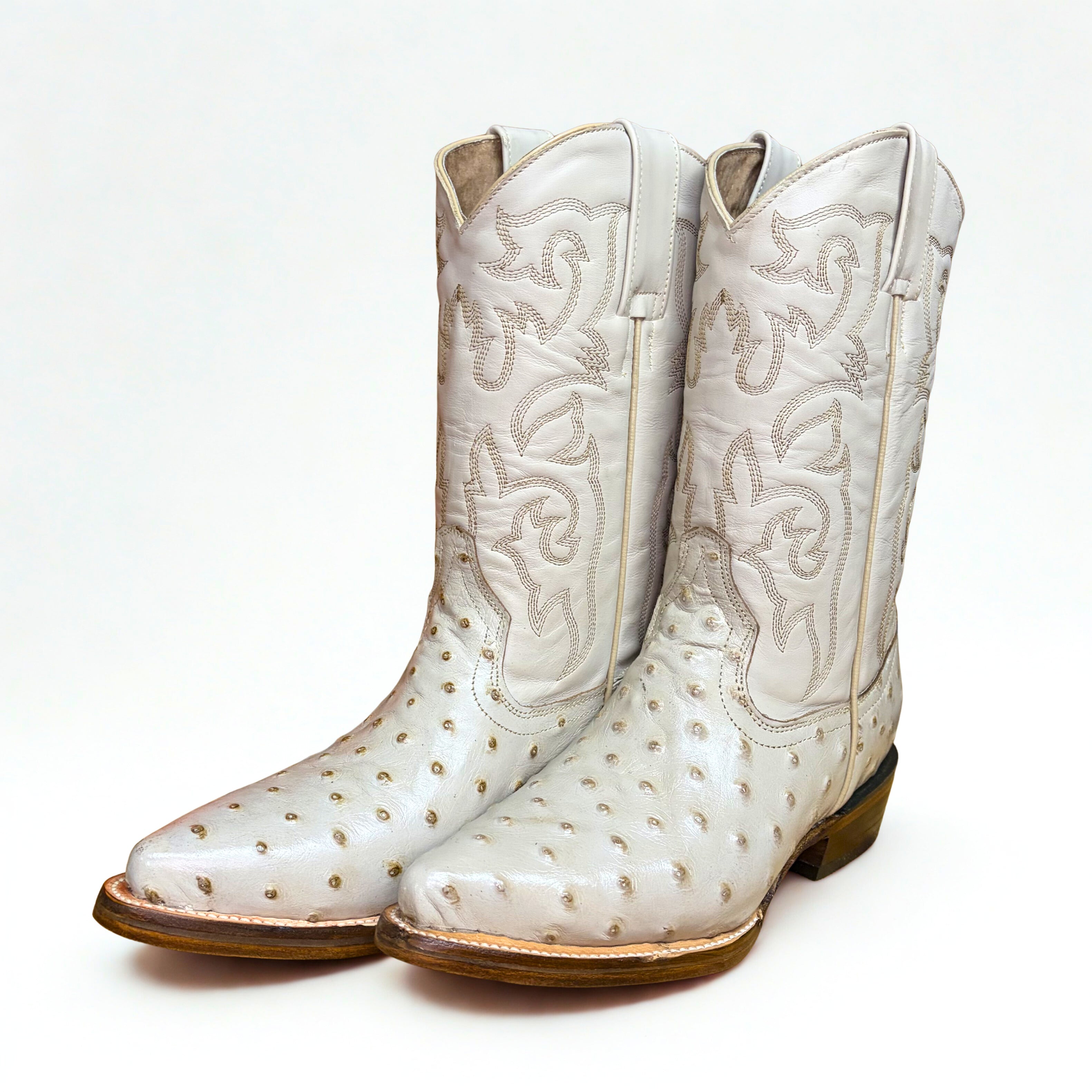 Arius Hueso Imitacion Avestruz Texas Boot