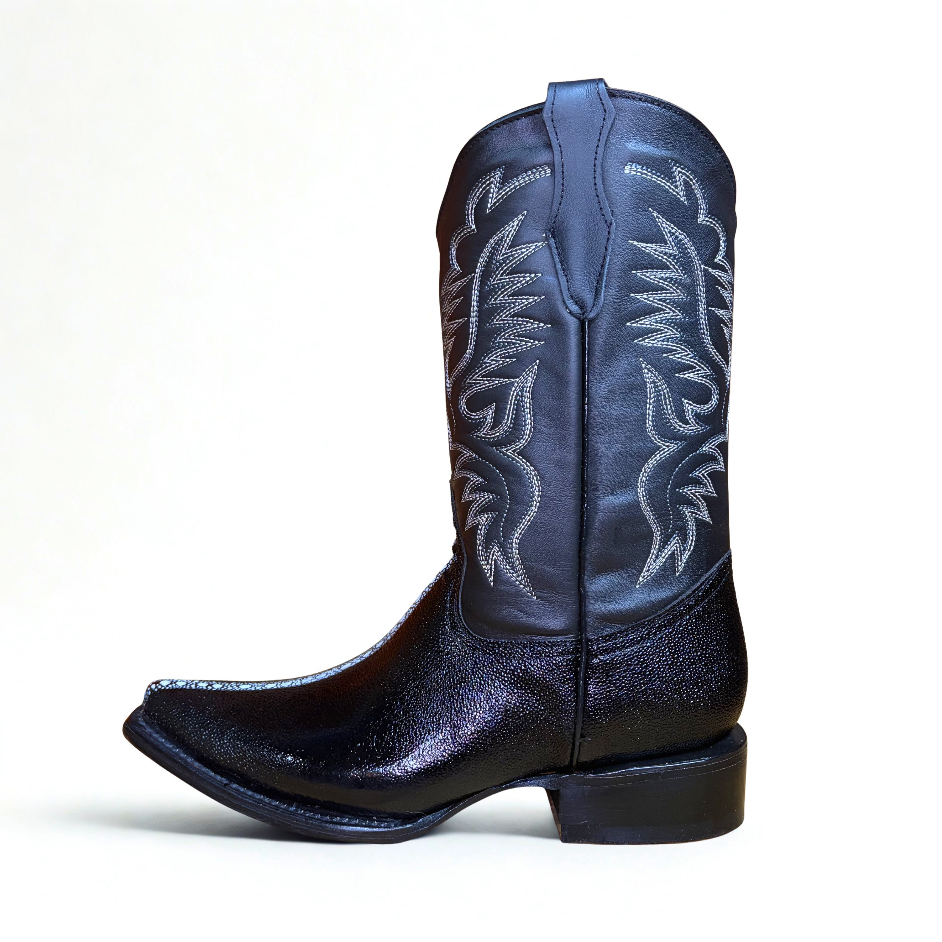 Arius Imitacion Negro Mantarraya Texana Boot