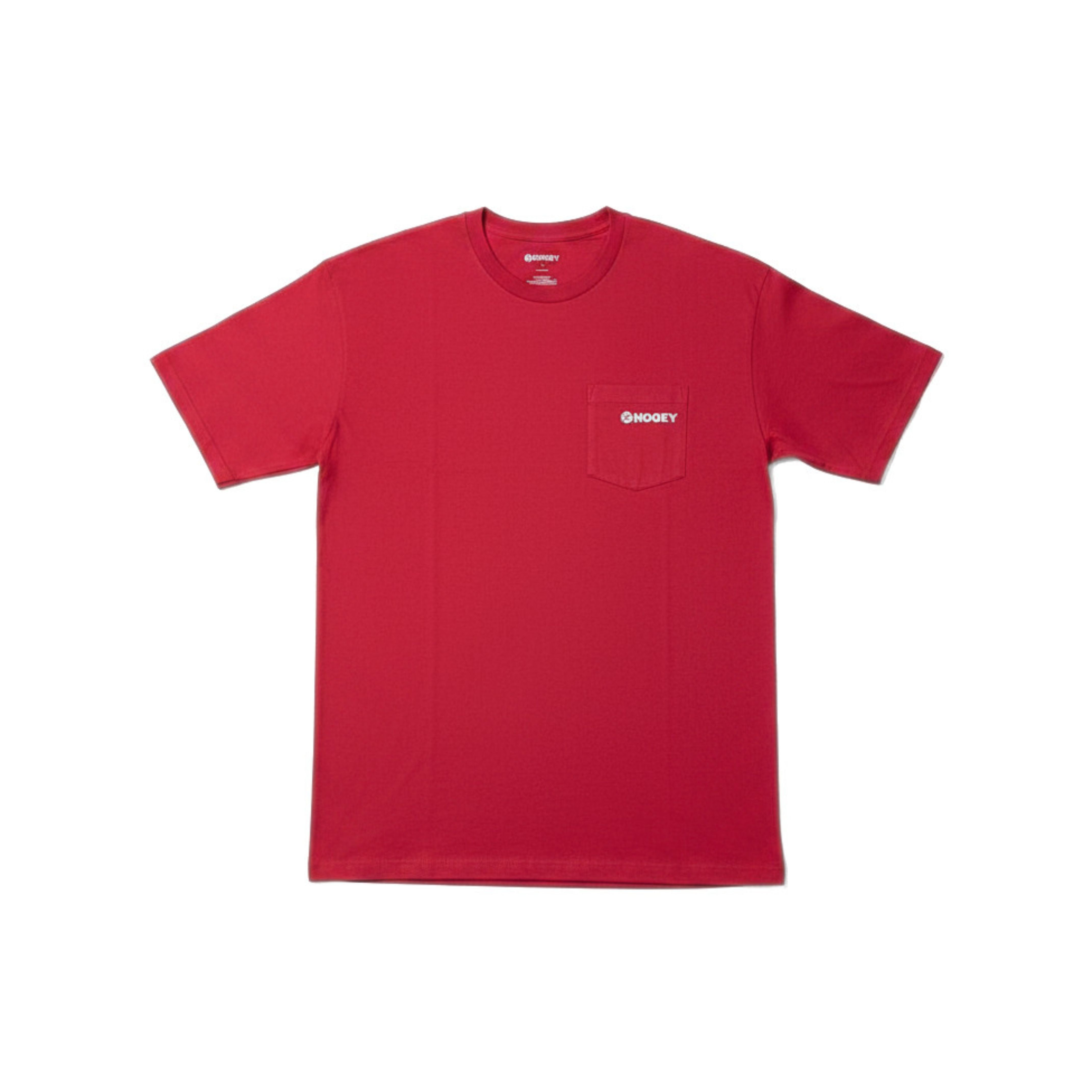Hooey Men’s Red Dahlia Reactive Dye Crew Neck T-Shirt back view in red