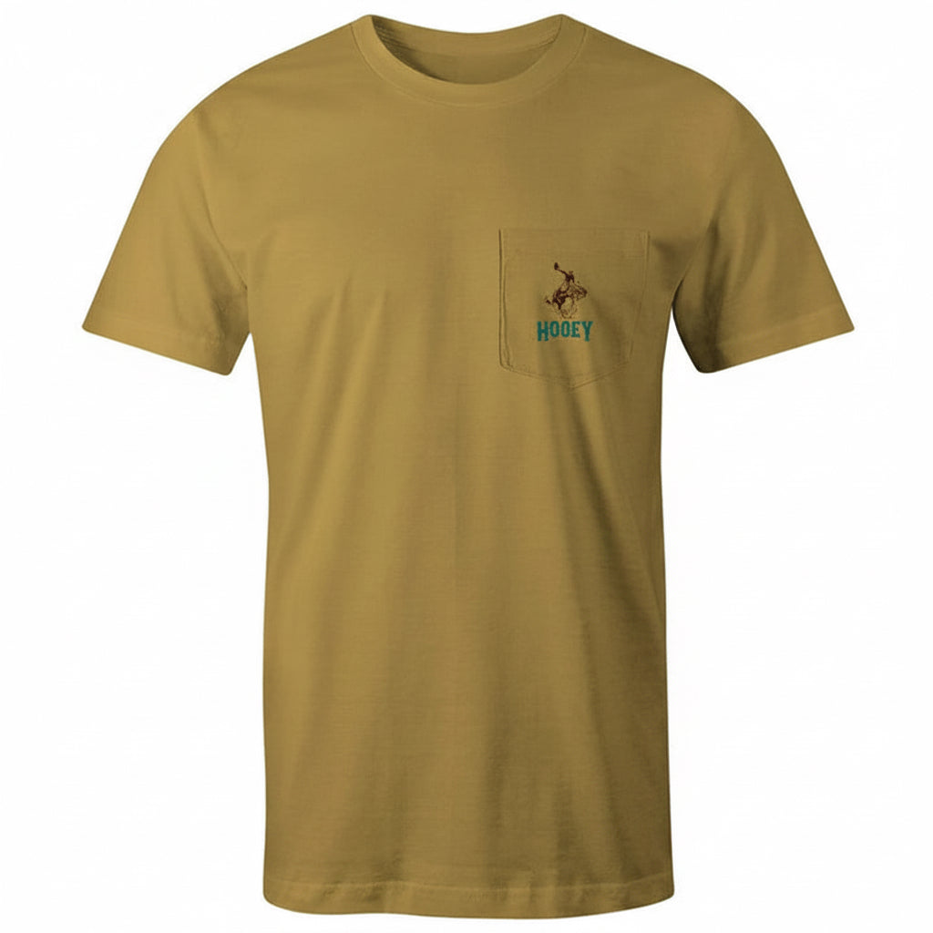 Hooey Cheyenne Mustard Pocket T-Shirt front view in mustard