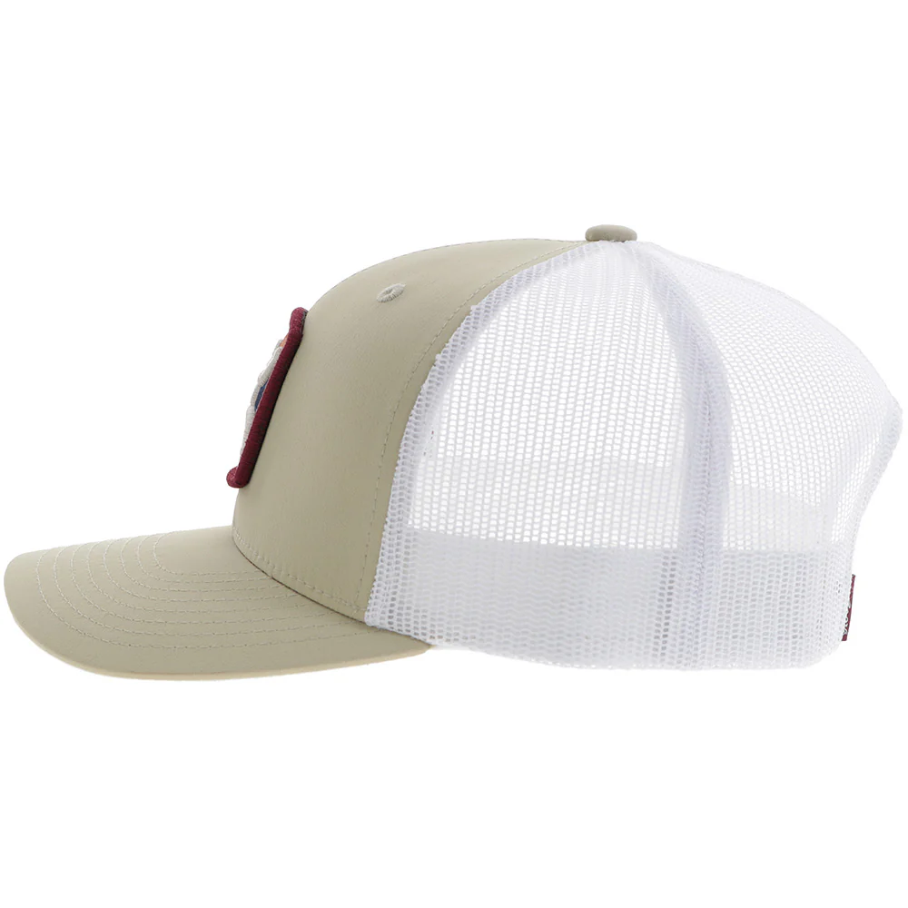 Sombrero "Zenith" Beige/Blanco con Parche Serape