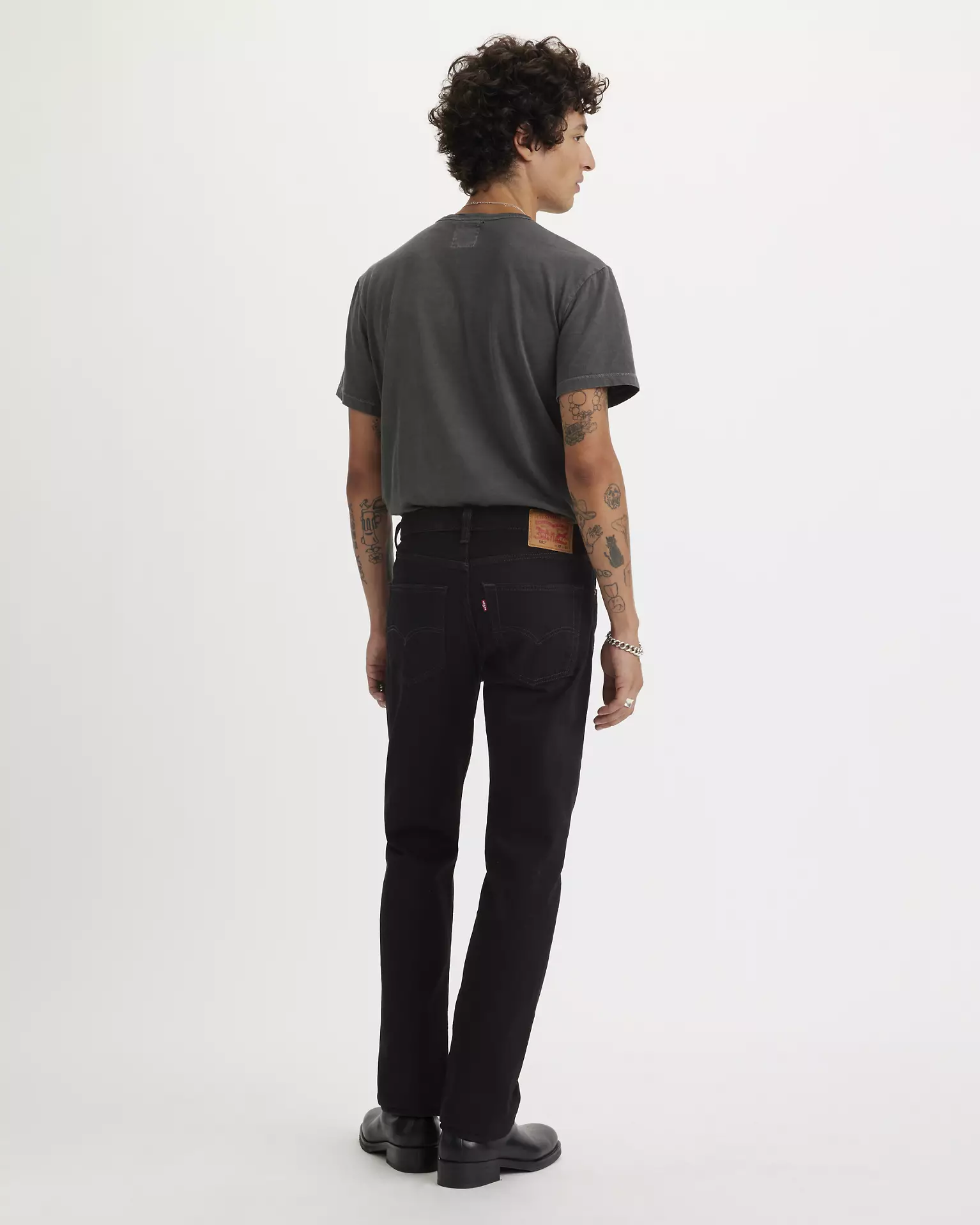 Levi’s 501 Original Fit Jean full body front view on model in black