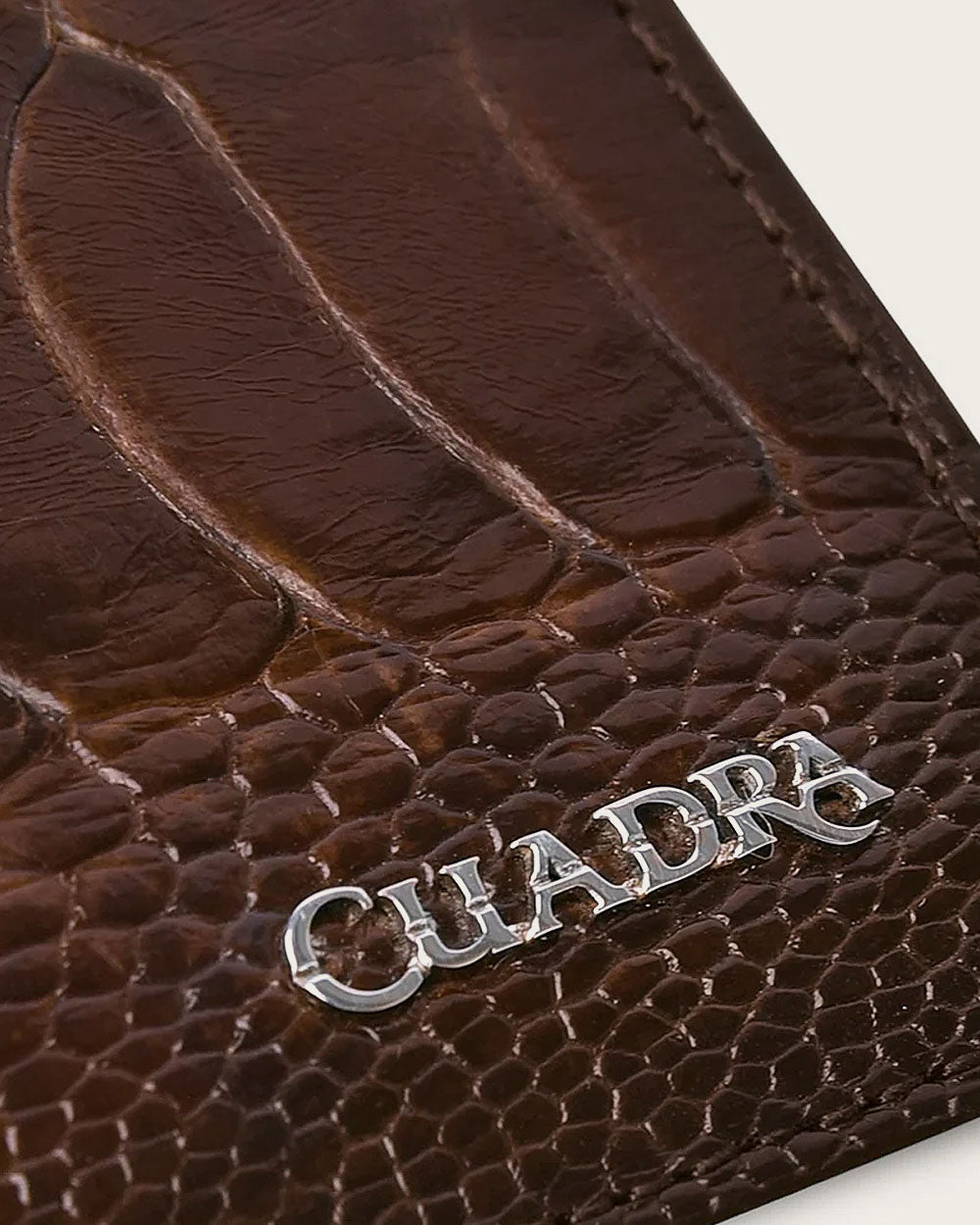 Brown Ostrich Leg Wallet