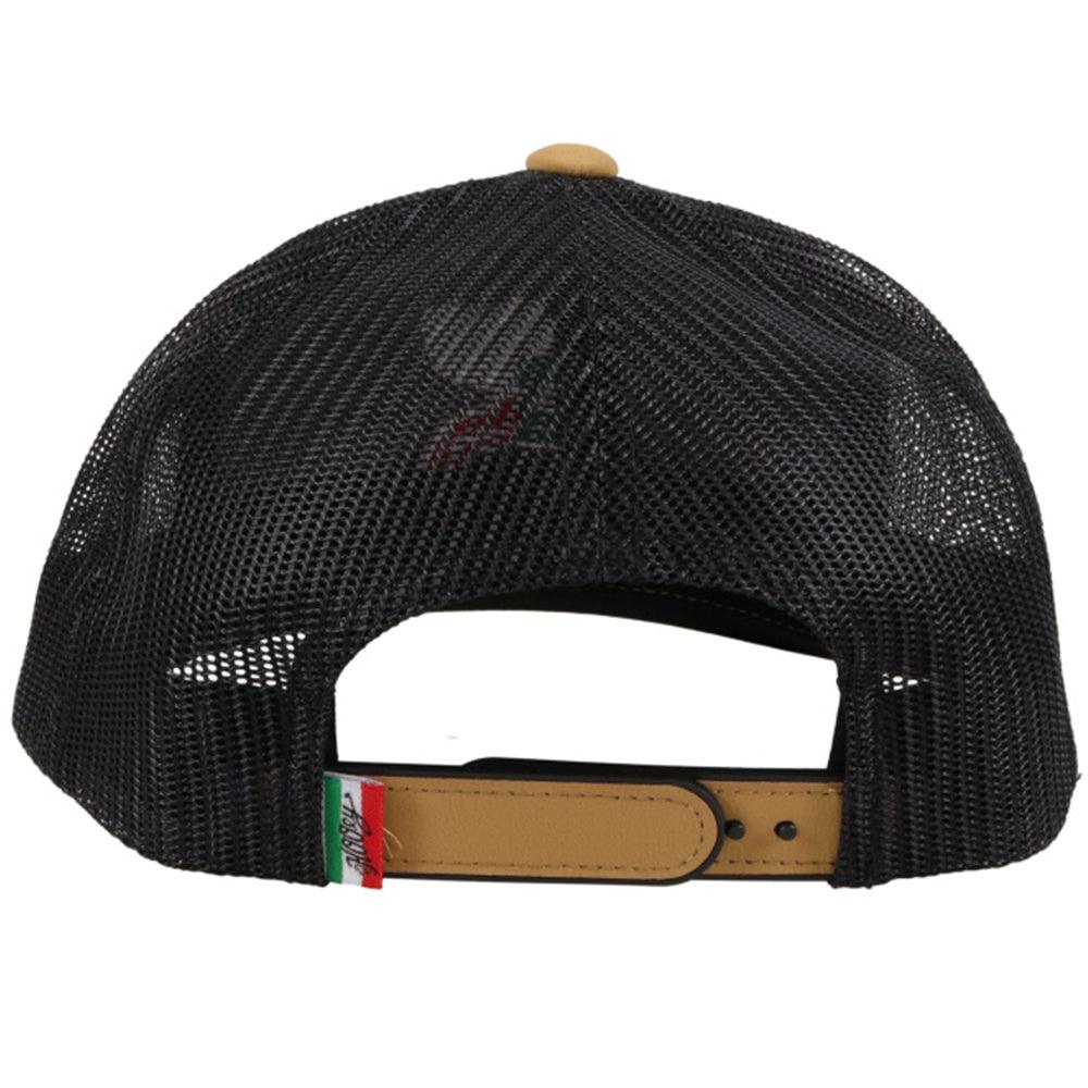 Hooey Boquillas Tan Black Hat back view with snapback closure