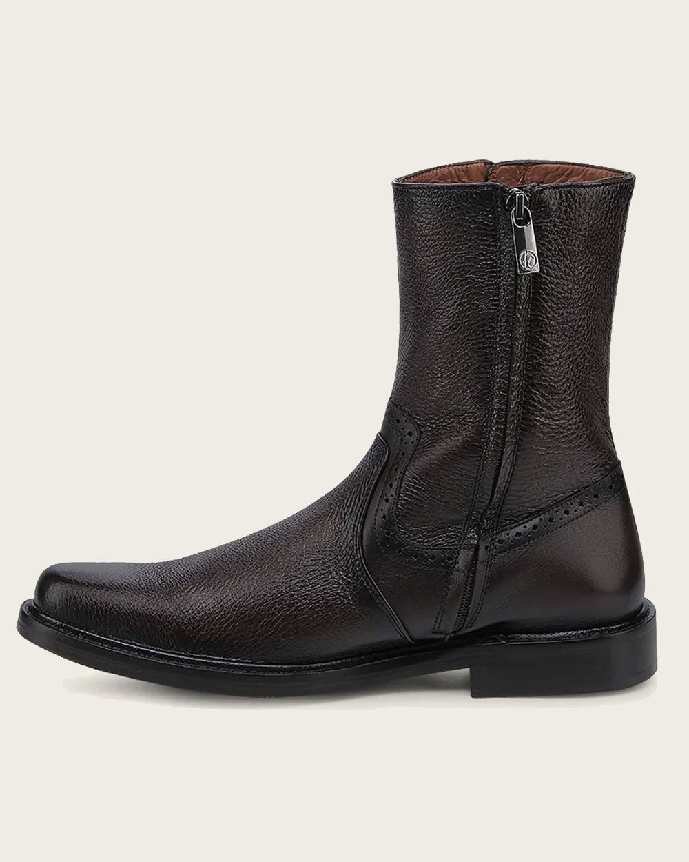 Urban Dark Brown Deer Leather Dress Boots
