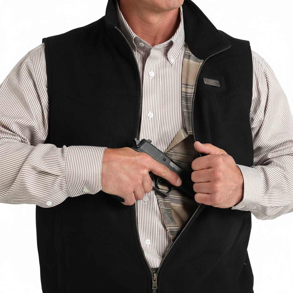 Cinch Mens Concealed Carry Wooly Vest
