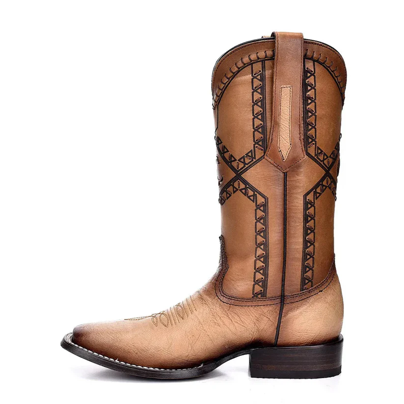 Flame Oryx Ostrich Laser & Woven Square Toe