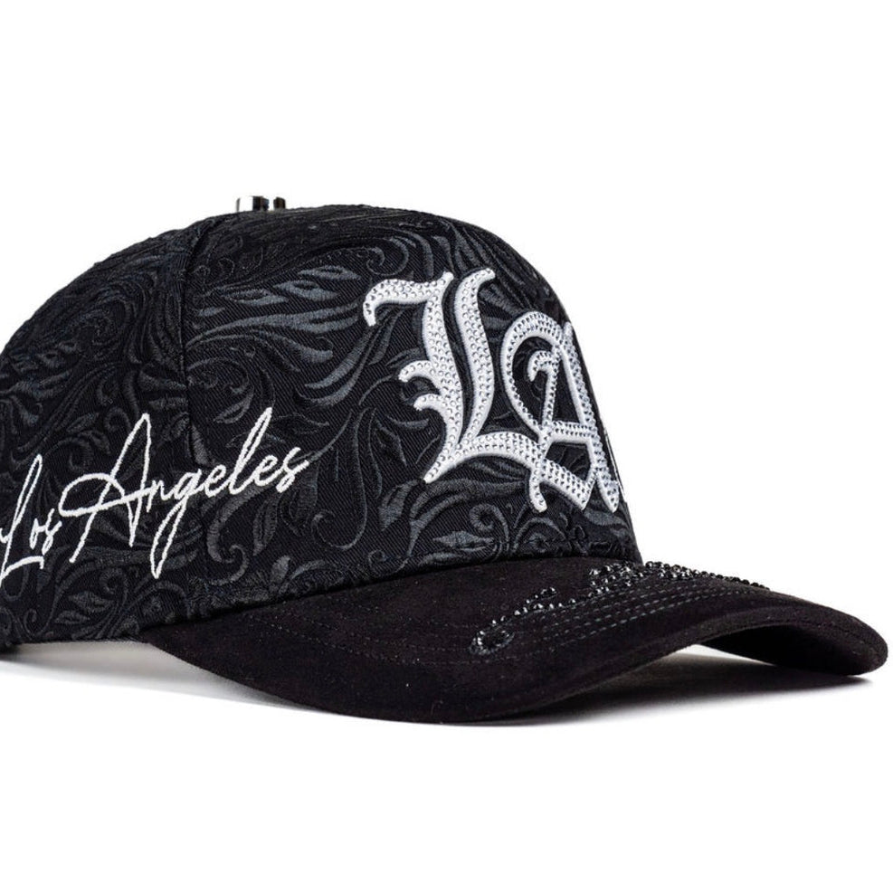 Low angled front view of Bigg Boss California Black White Hat