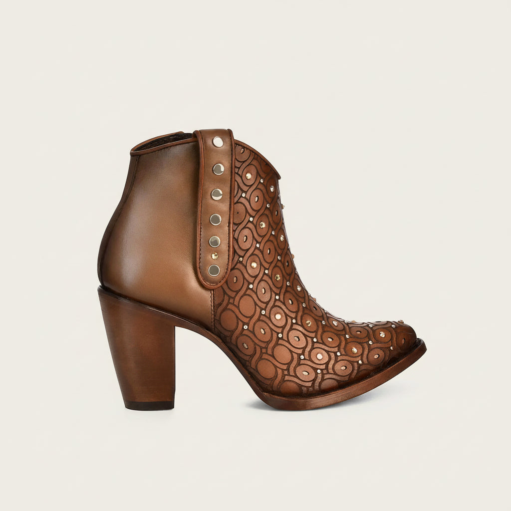 Ankle Handwoven Honey Brown Bootie