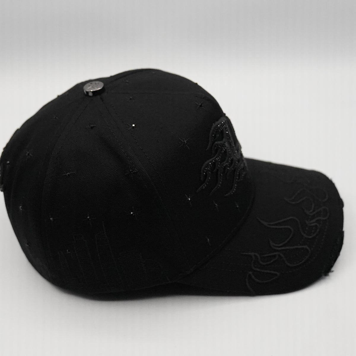 Top view of Bigg Boss LA Flame Black Klan Hat