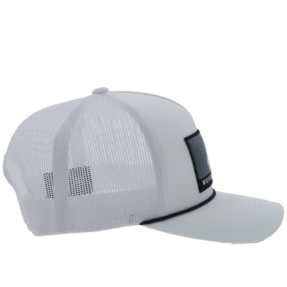 Hooey Wright Brothers White Hat side view in white and gray
