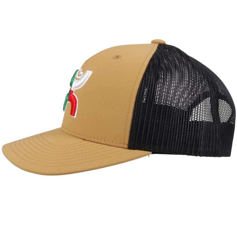 Hooey Boquillas Tan Black Hat side view with mesh back