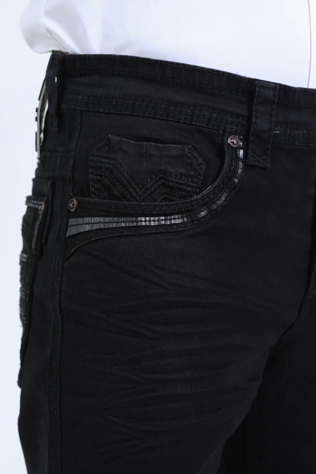 Holt Men's Black Slim Boot Cut Jeans